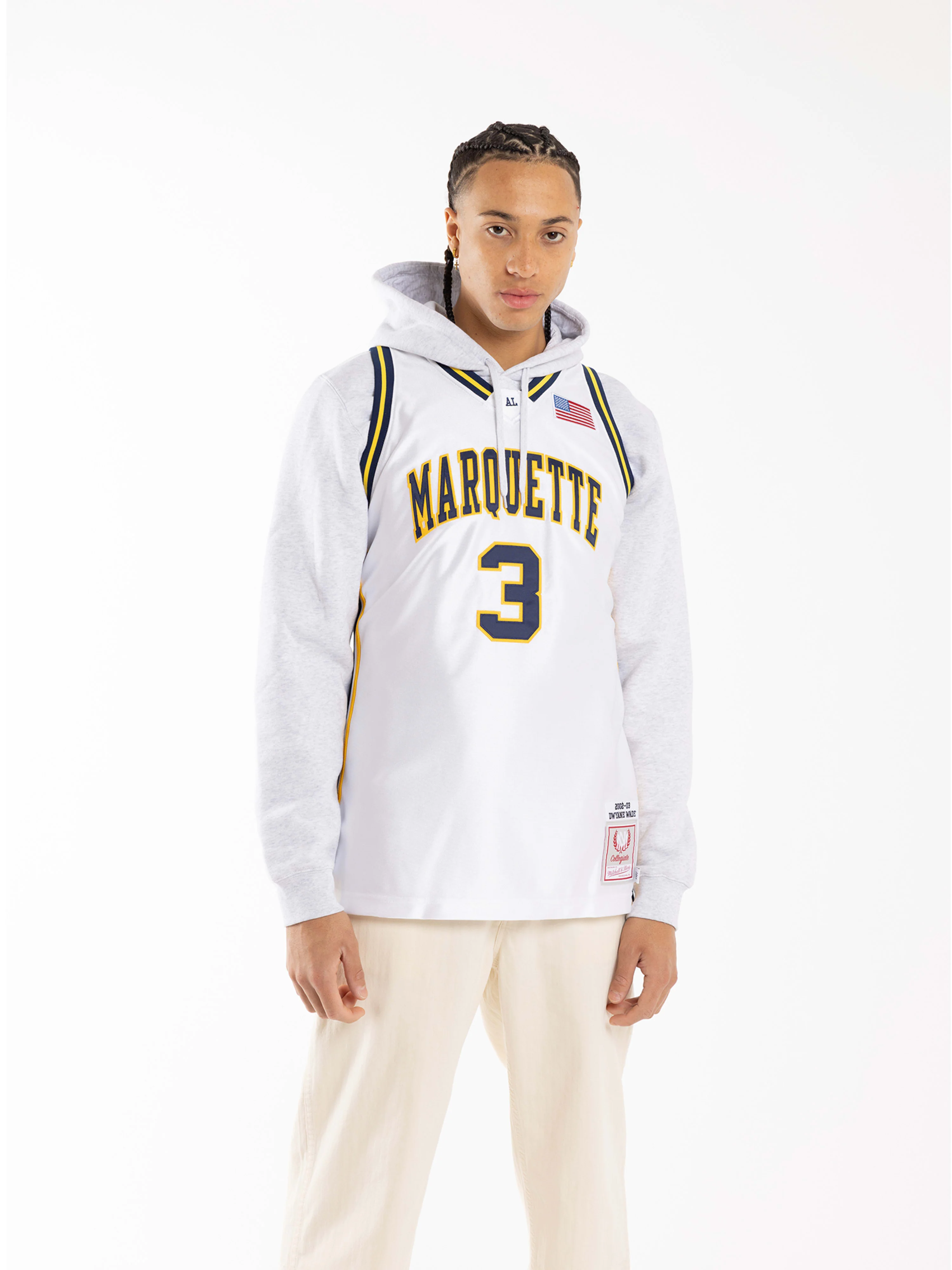 Dwyane Wade 2002-03 Marquette University Road Authentic Jersey - Image 3