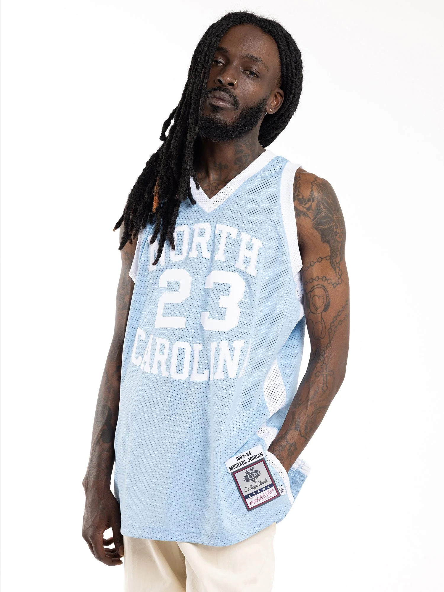 Michael Jordan 1983-84 University of North Carolina Road Authentic Jersey - Image 3