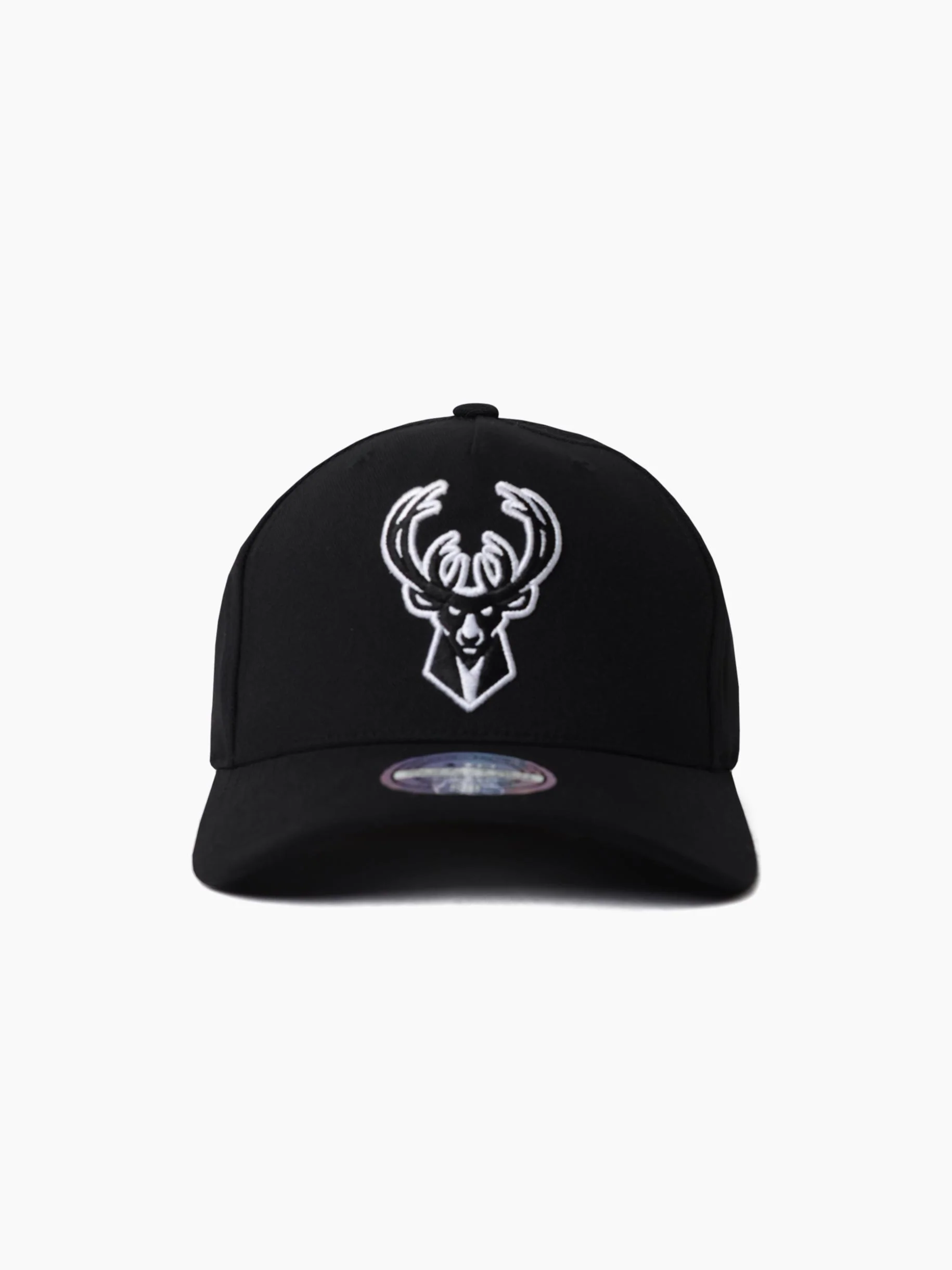 Milwaukee Bucks Black & White Flex 110 Snapback