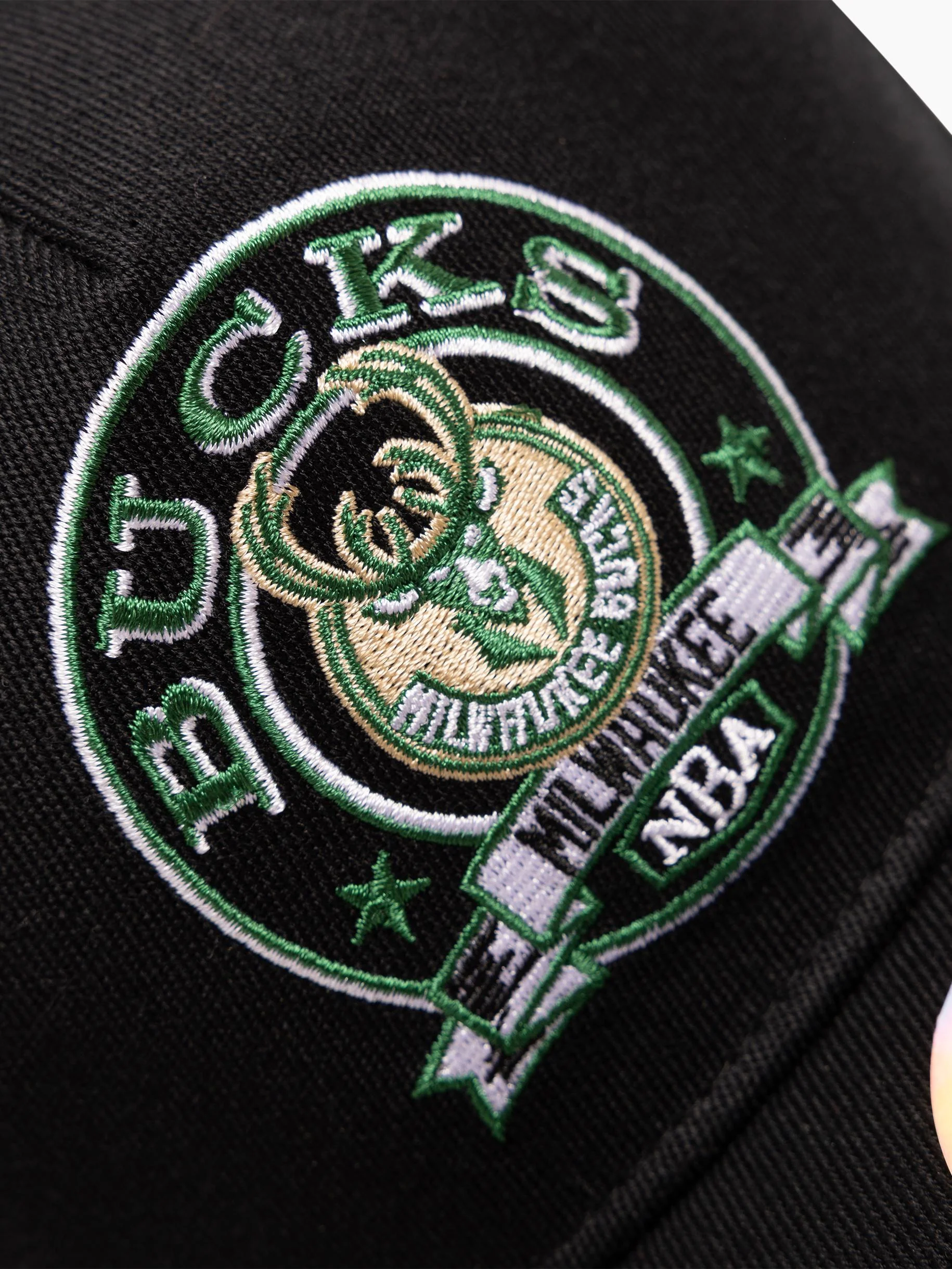Milwaukee Bucks Black Team Logo Pro Pinch Snapback - Image 5