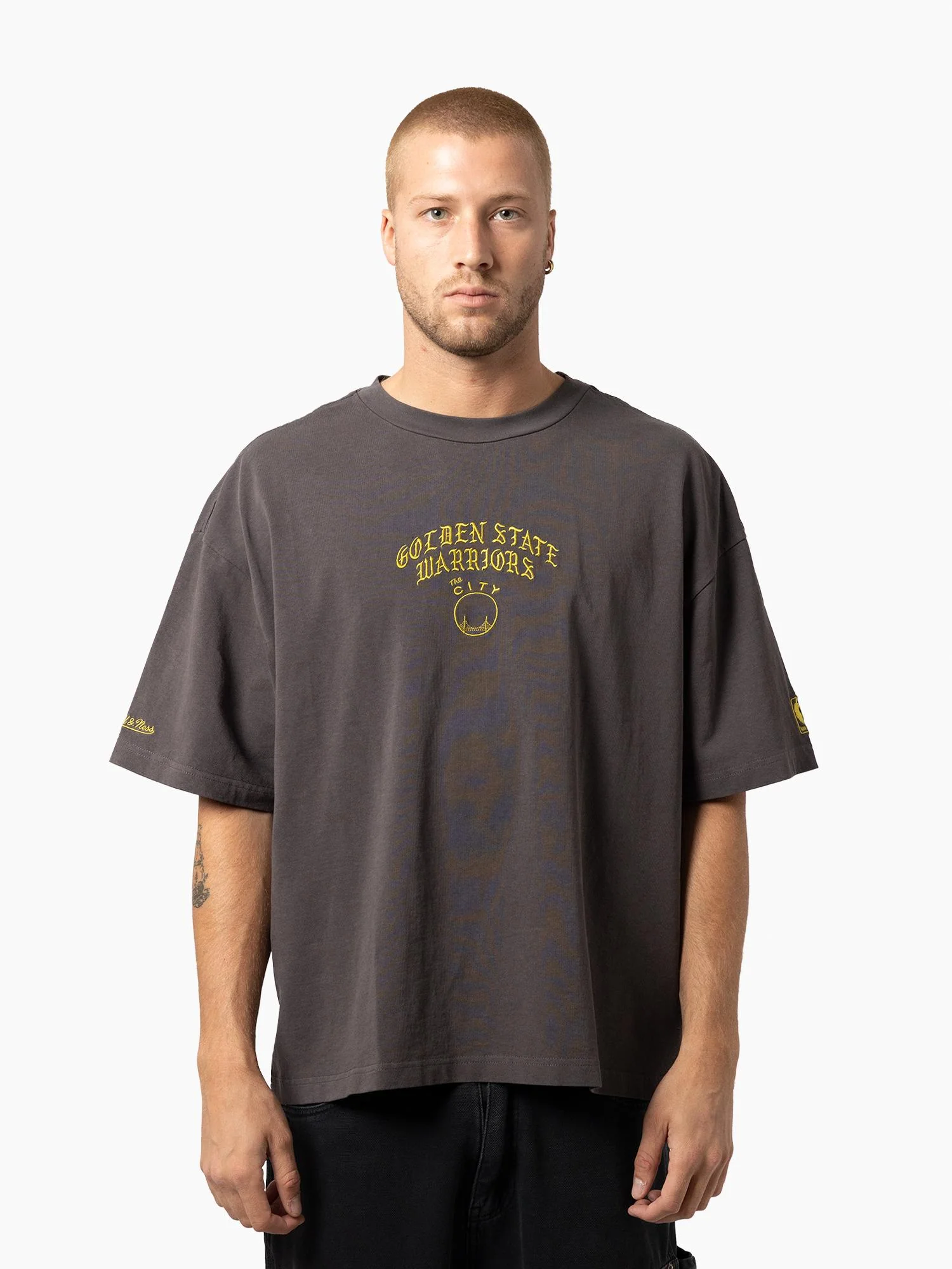 Golden State Warriors Black Letter Champs Boxy Tee - Image 4