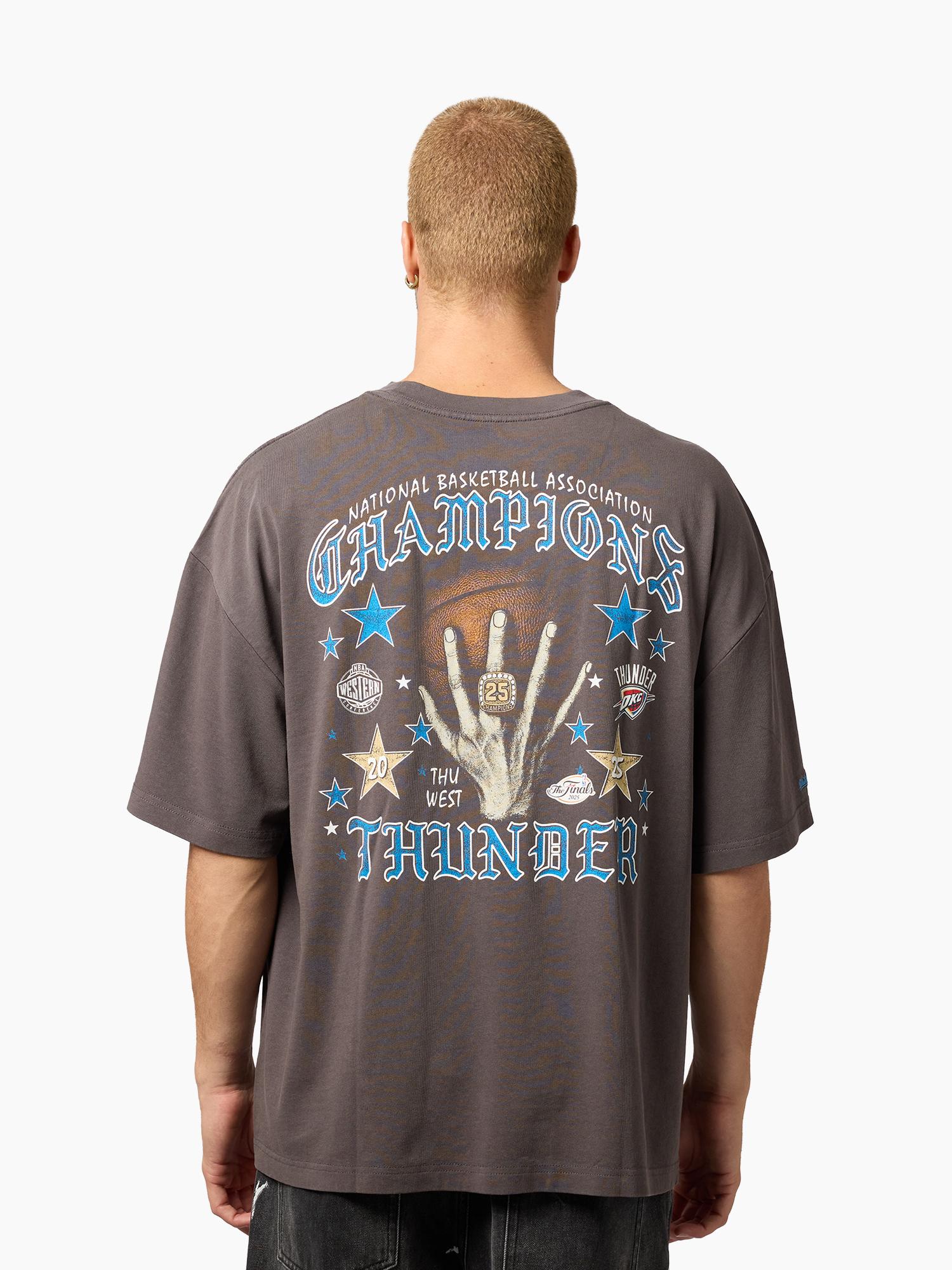 Oklahoma City Thunder Black Letter Champs Boxy Tee