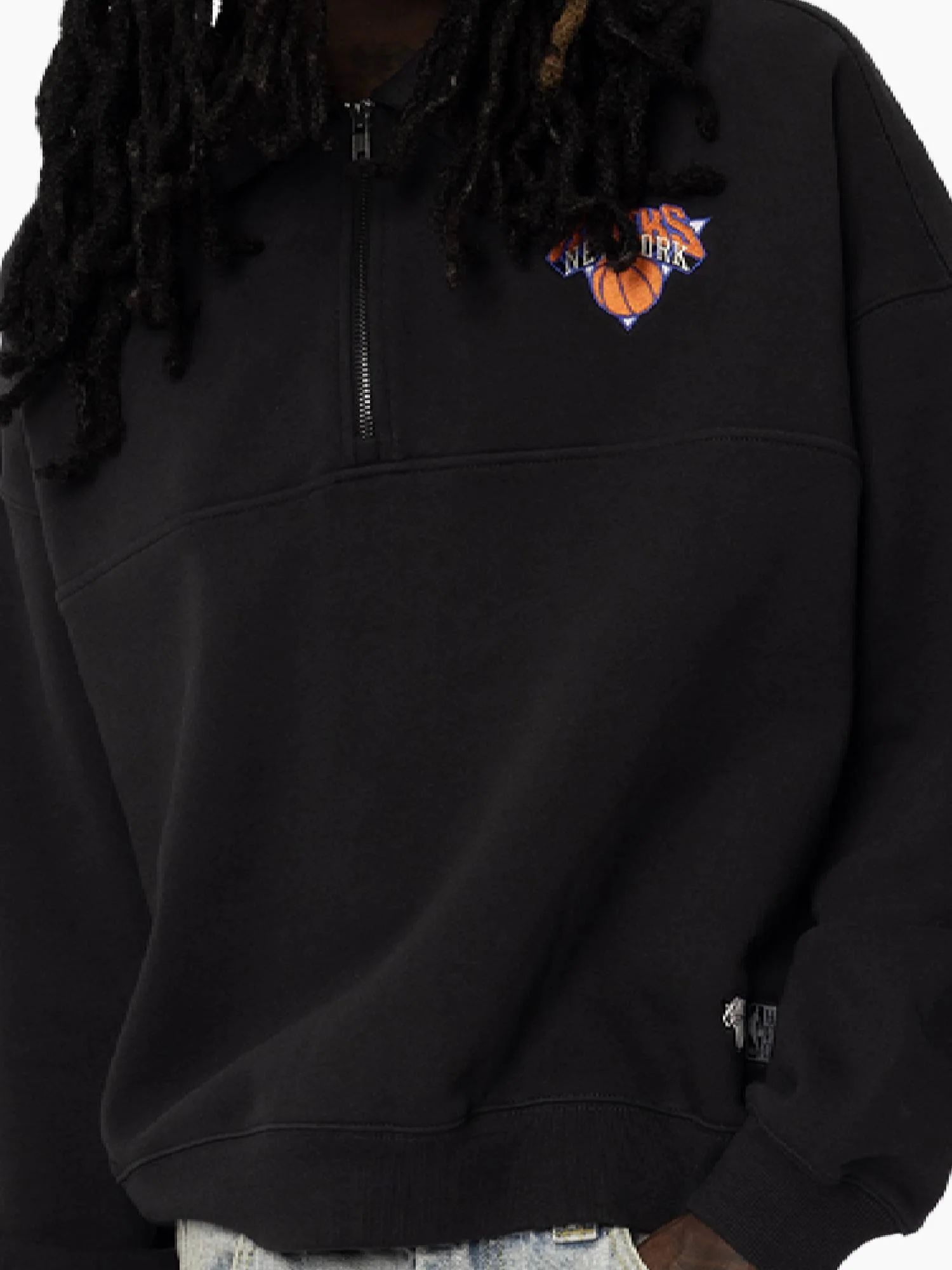 New York Knicks Boxy 1/4 Zip Crew - Image 2