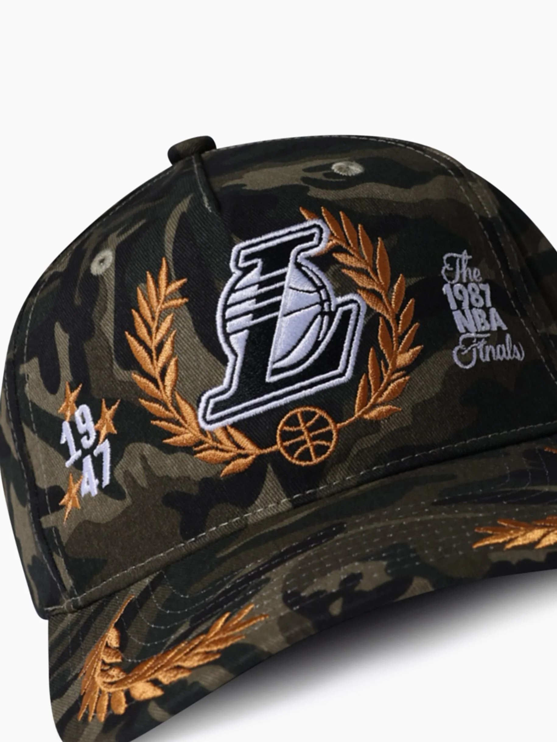 L.A Lakers Camo Text & Stars Origins Snapback - Image 2