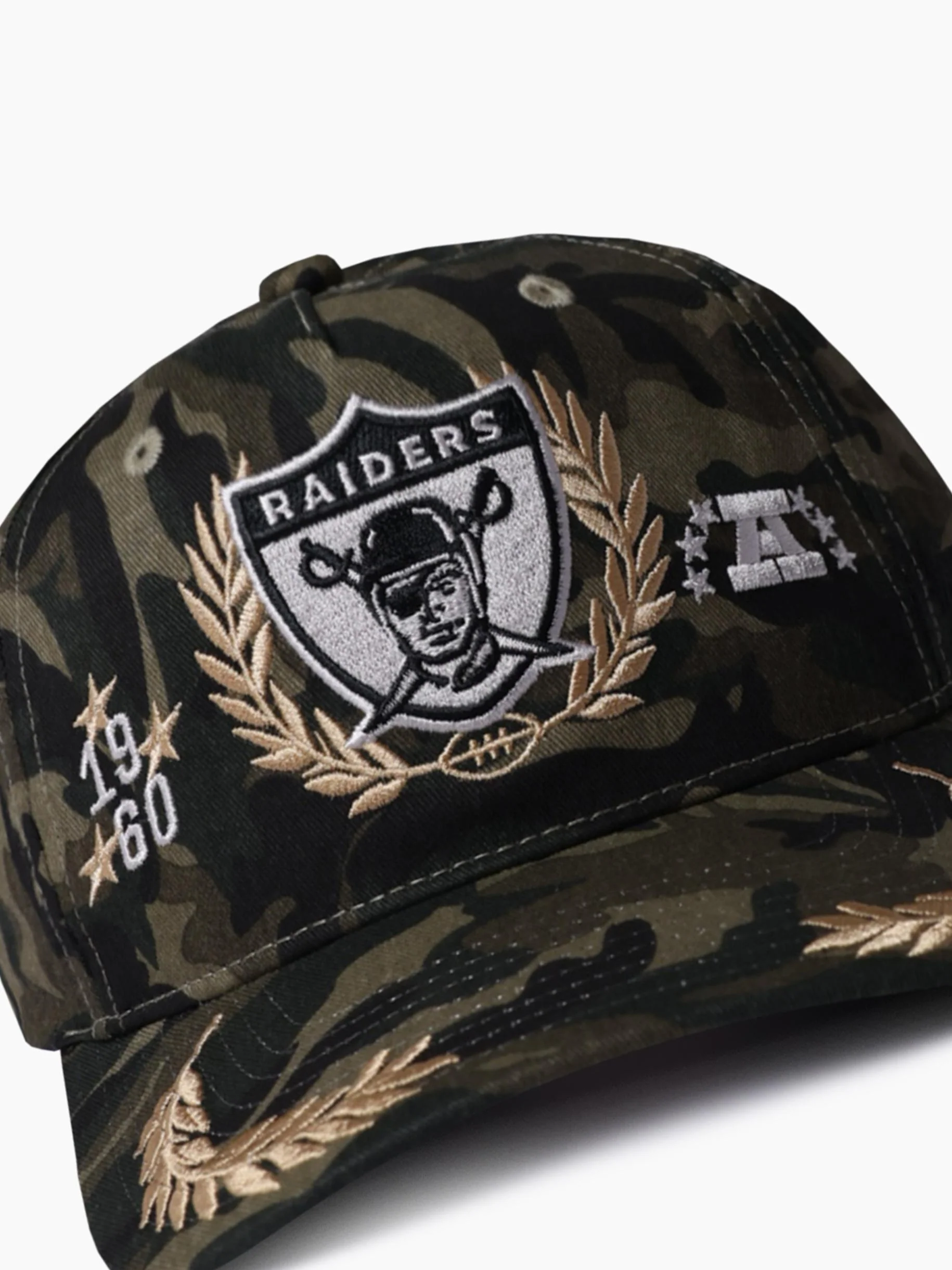 Oakland Raiders Camo Text & Stars Origins Snapback - Image 2