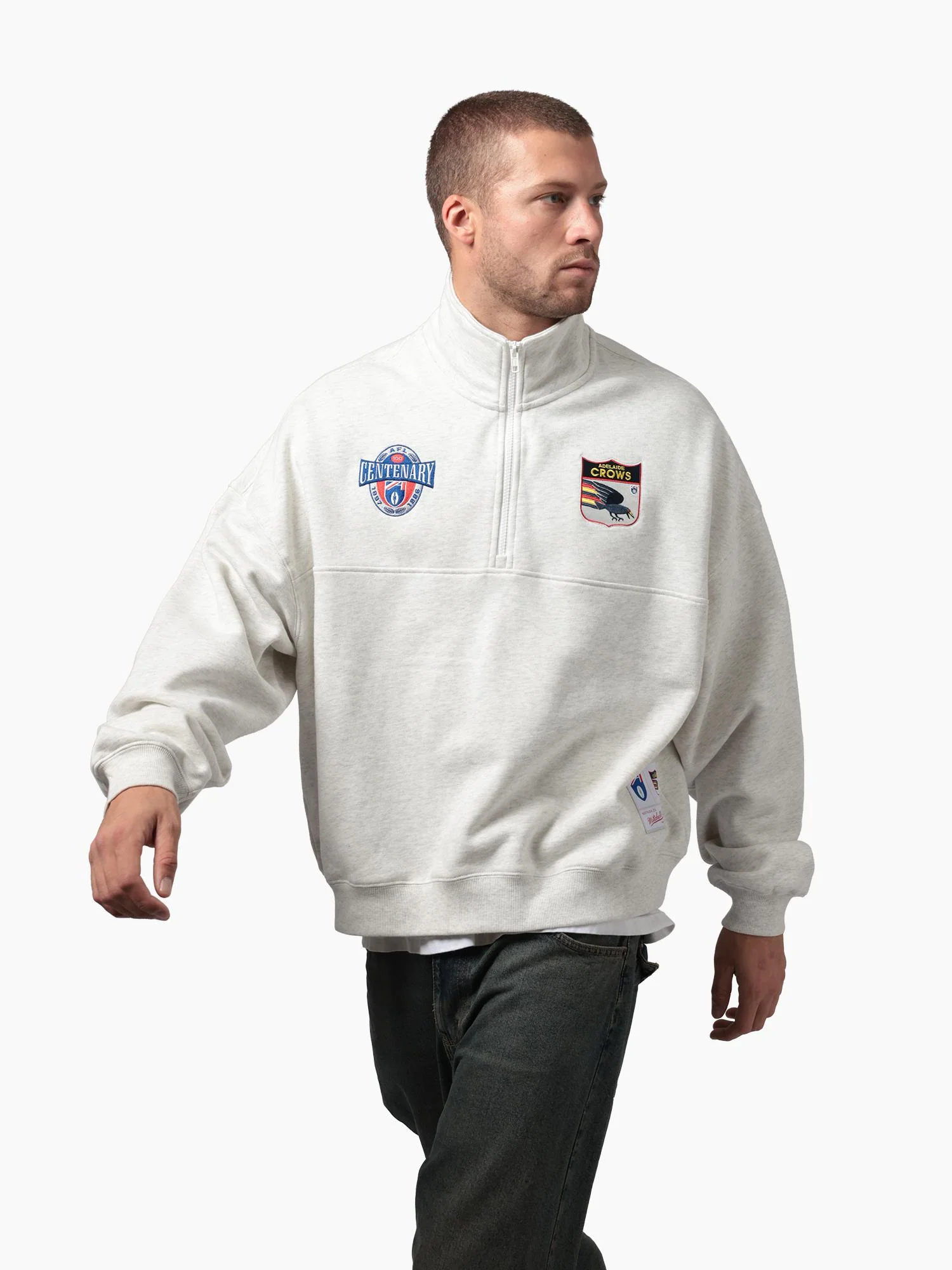Adelaide Crows Centenary 1/4 Zip Crew - Image 3