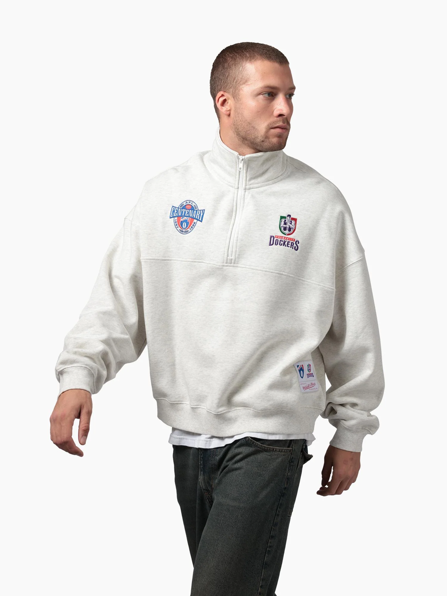 Fremantle Dockers Centenary 1/4 Zip Crew - Image 3