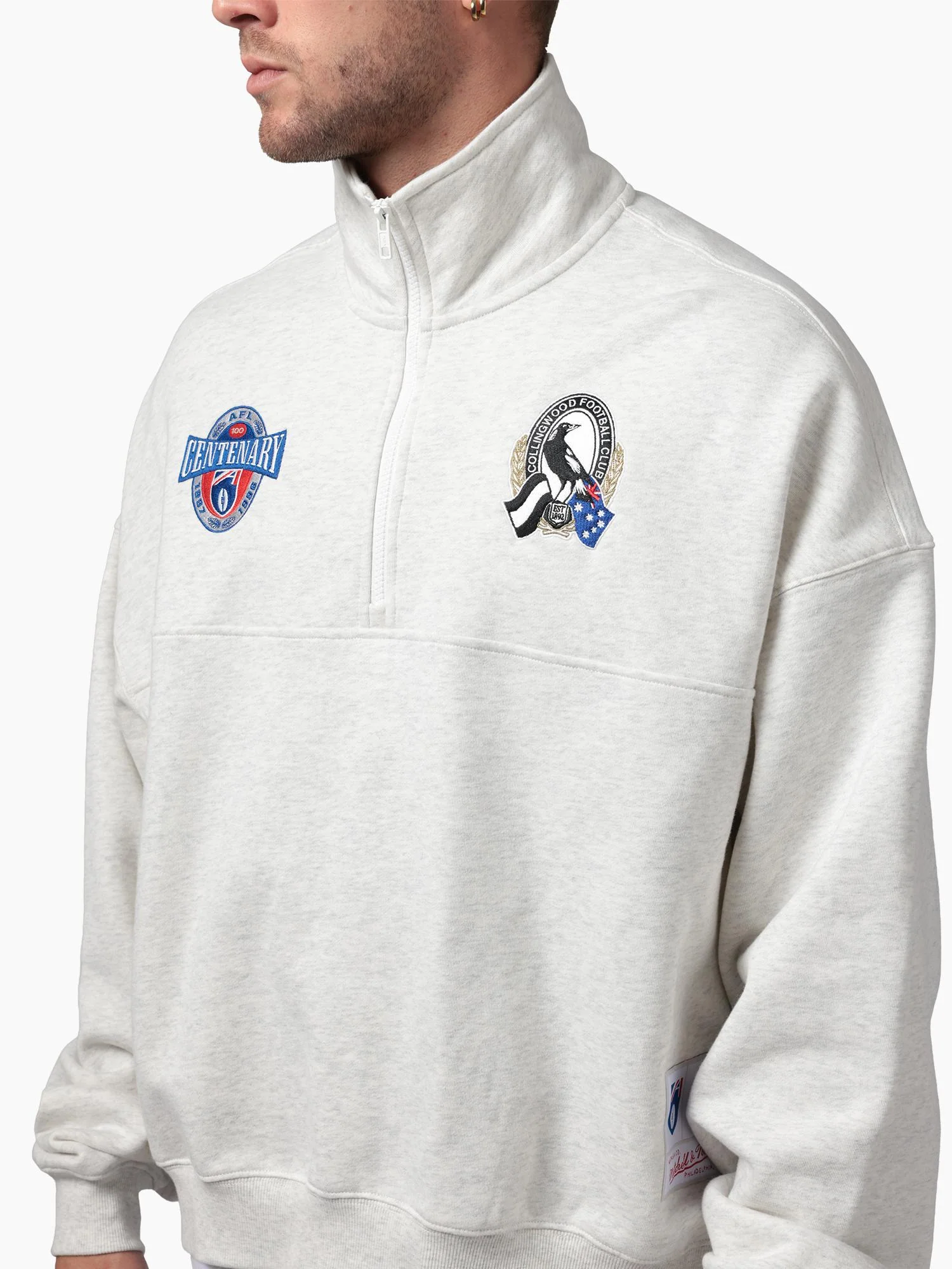 Collingwood Magpies Centenary 1/4 Zip Crew - Image 2