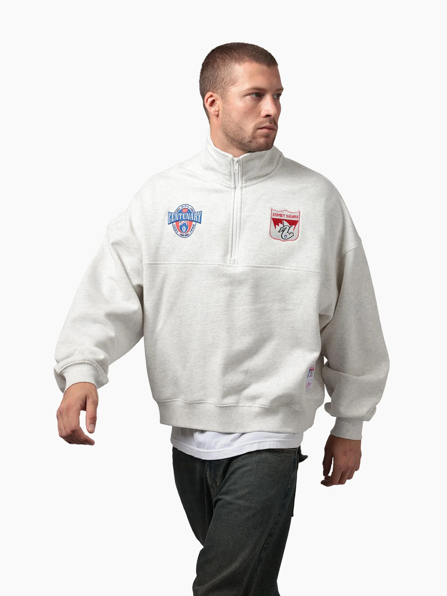 Sydney Swans Centenary 1/4 Zip Crew - Image 3