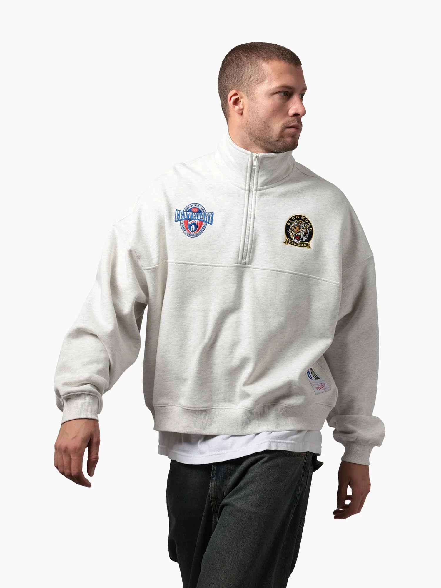 Richmond Tigers Centenary 1/4 Zip Crew - Image 3
