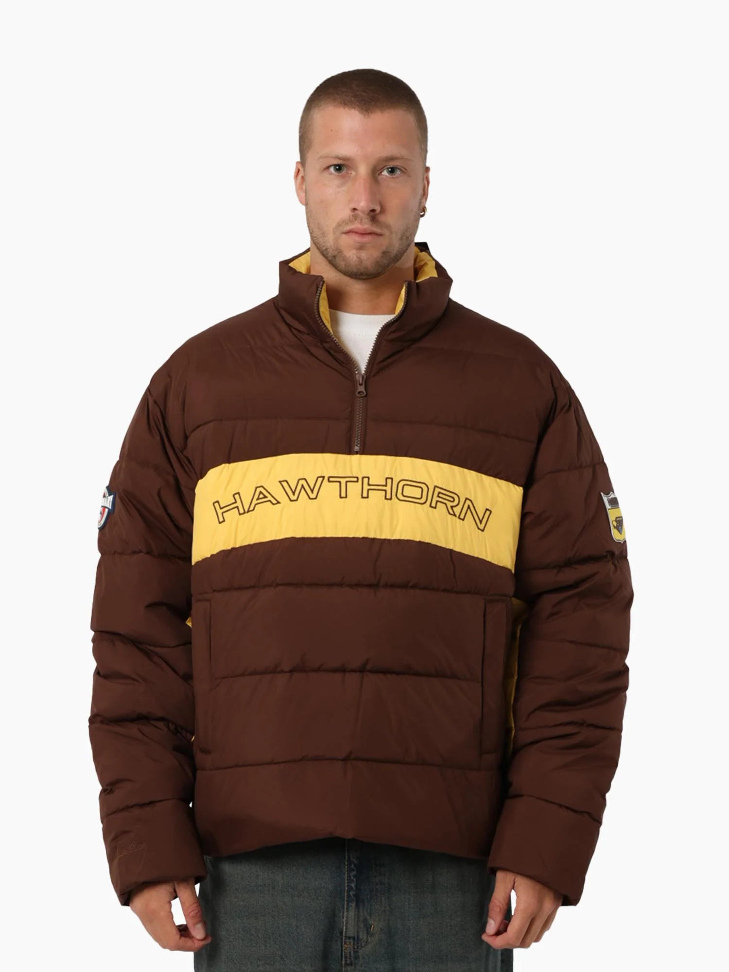 Hawthorn Hawks Centenary Panelled Puffer Jacket