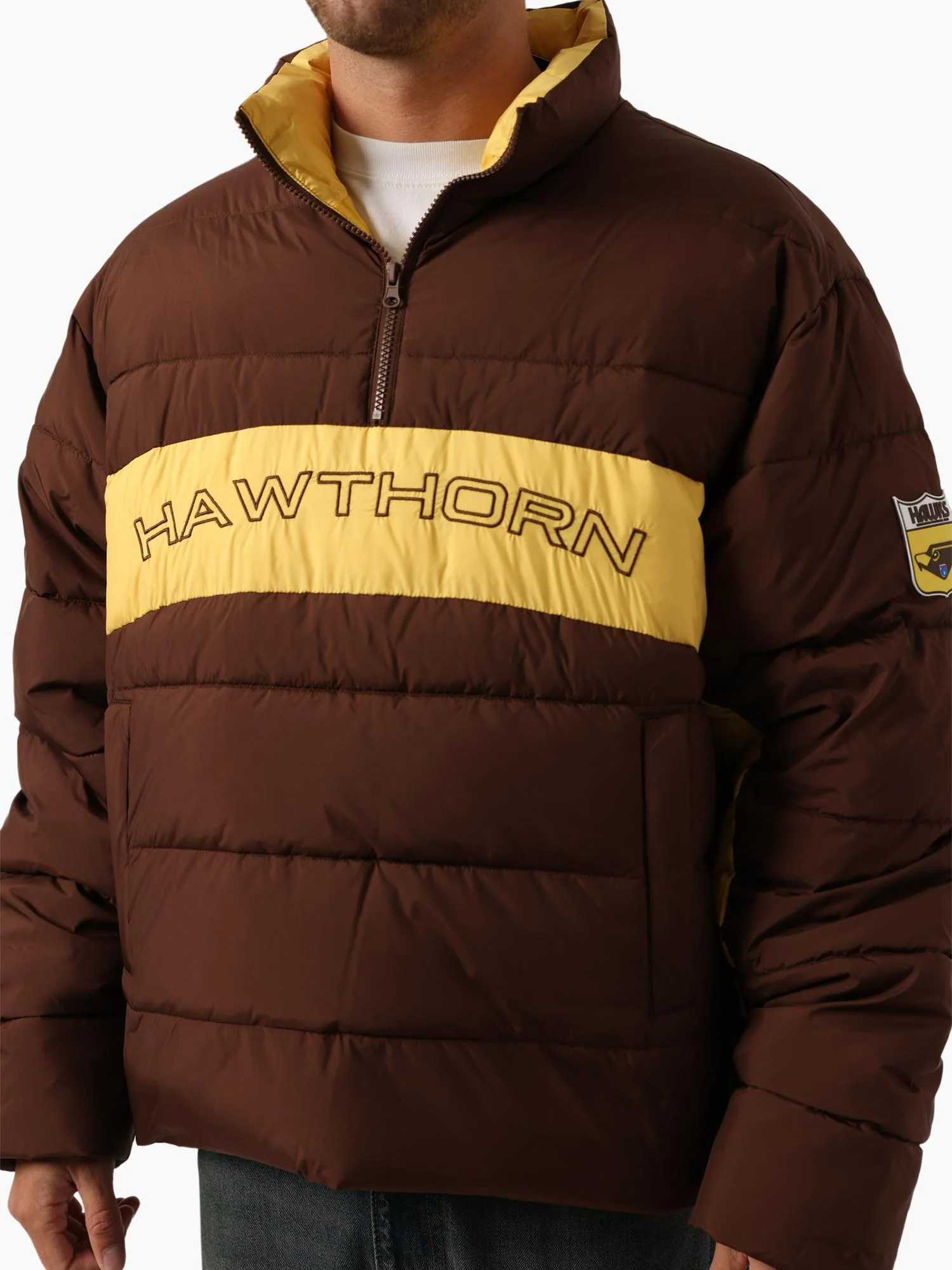 Hawthorn Hawks Centenary Panelled Puffer Jacket - Image 2