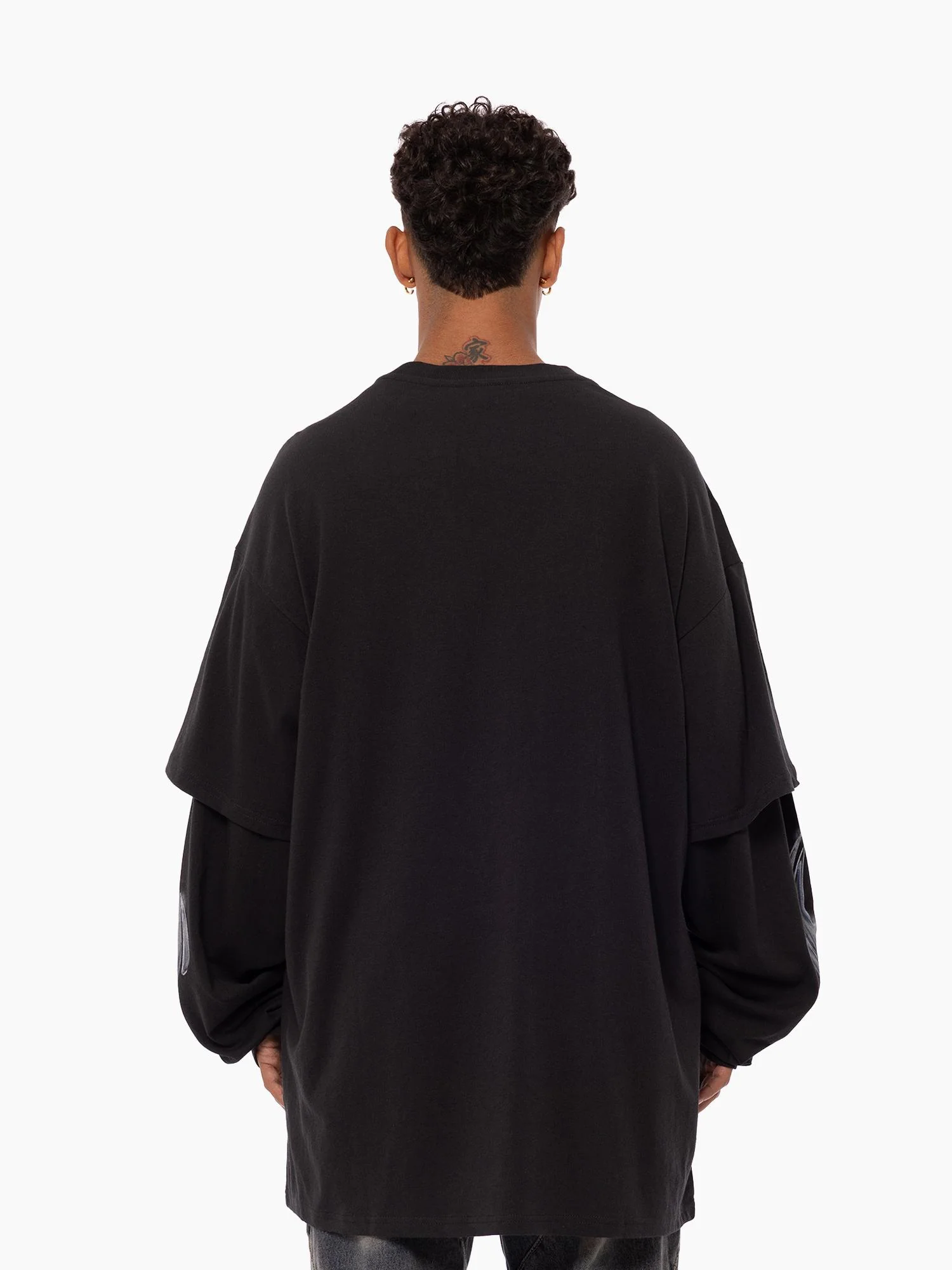 Los Angeles Raiders Chrome Nation Layered Long Sleeve Tee - Image 4