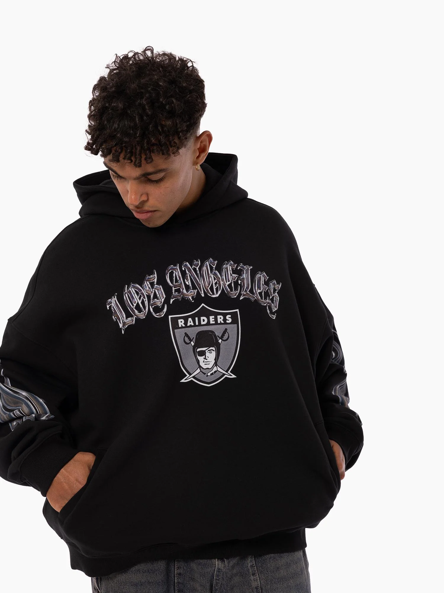 Los Angeles Raiders Chrome Nation Hoodie - Image 3