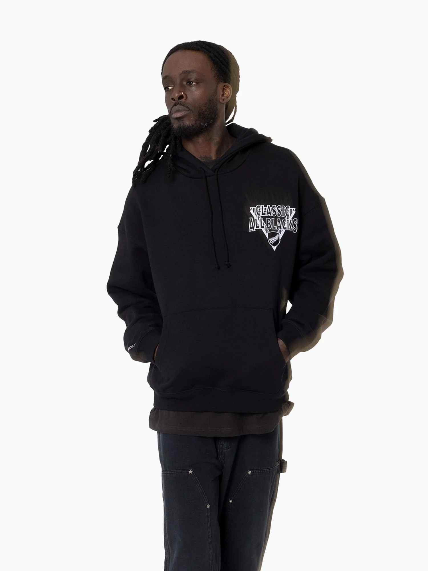 Classic All Blacks Silver Fern Hoodie - Image 3