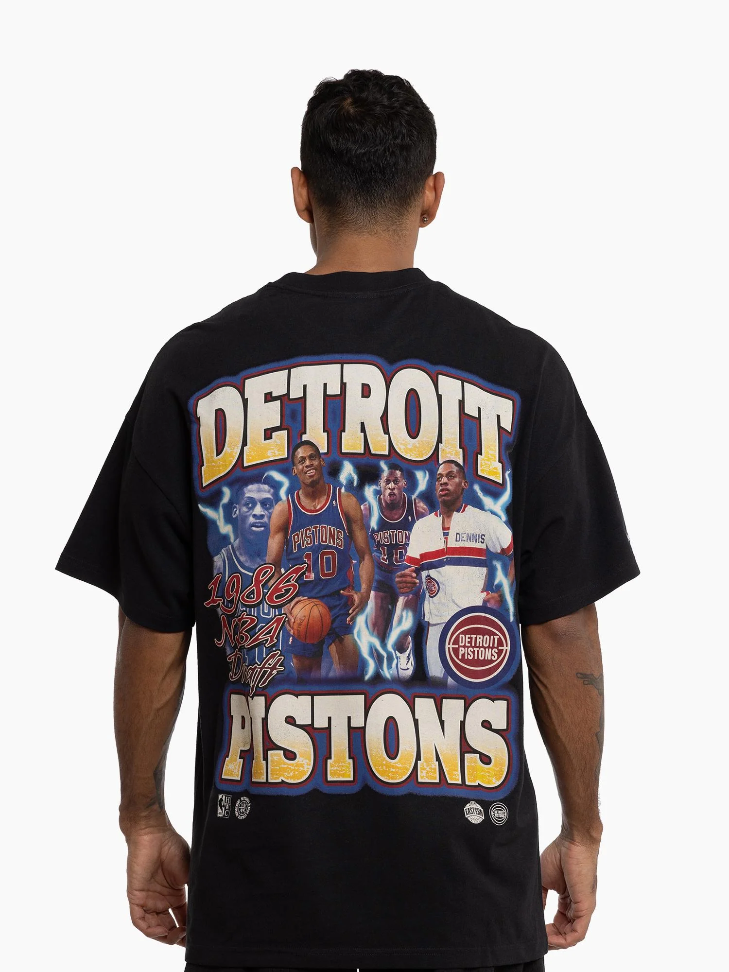 Dennis Rodman Detroit Pistons Draft Rookie Season Tee - Image 2
