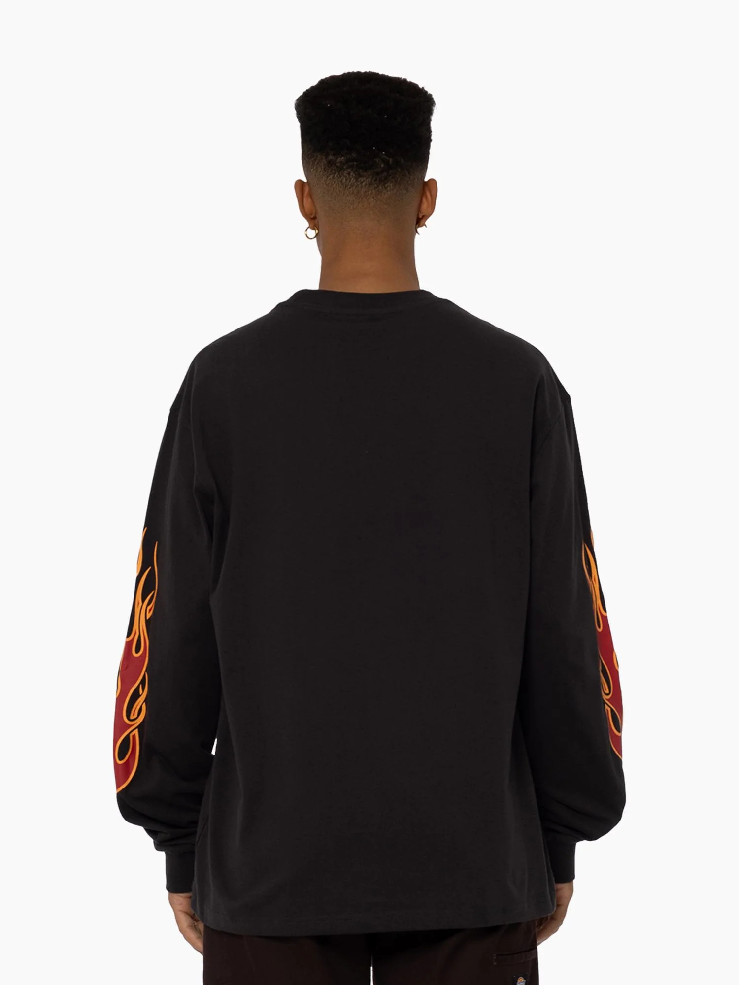 Mitchell & Ness Flames Long Sleeve Cotton Tee - Image 3