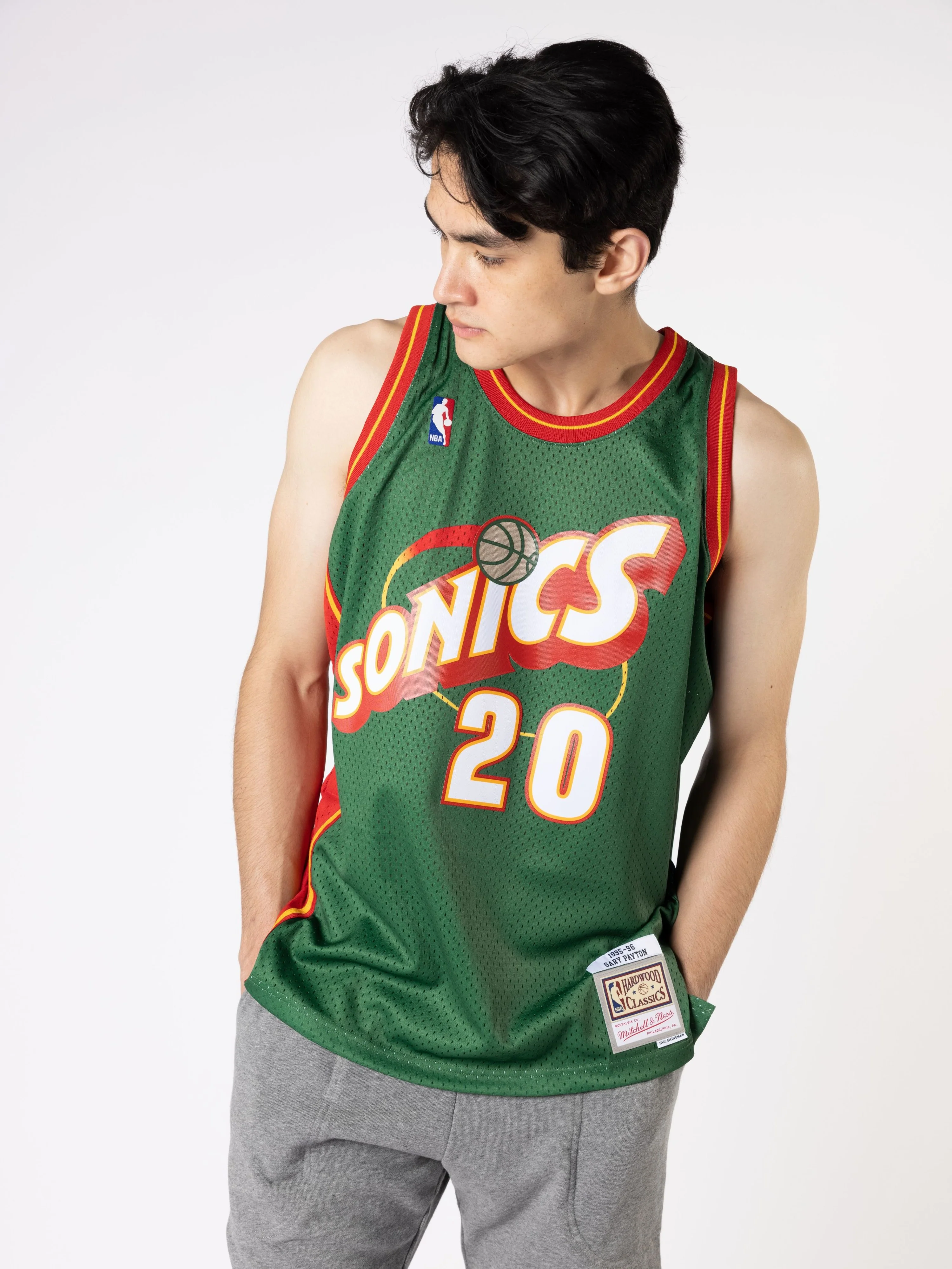 Gary Payton 1995-96 Seattle Supersonics Road Swingman Jersey - Image 3