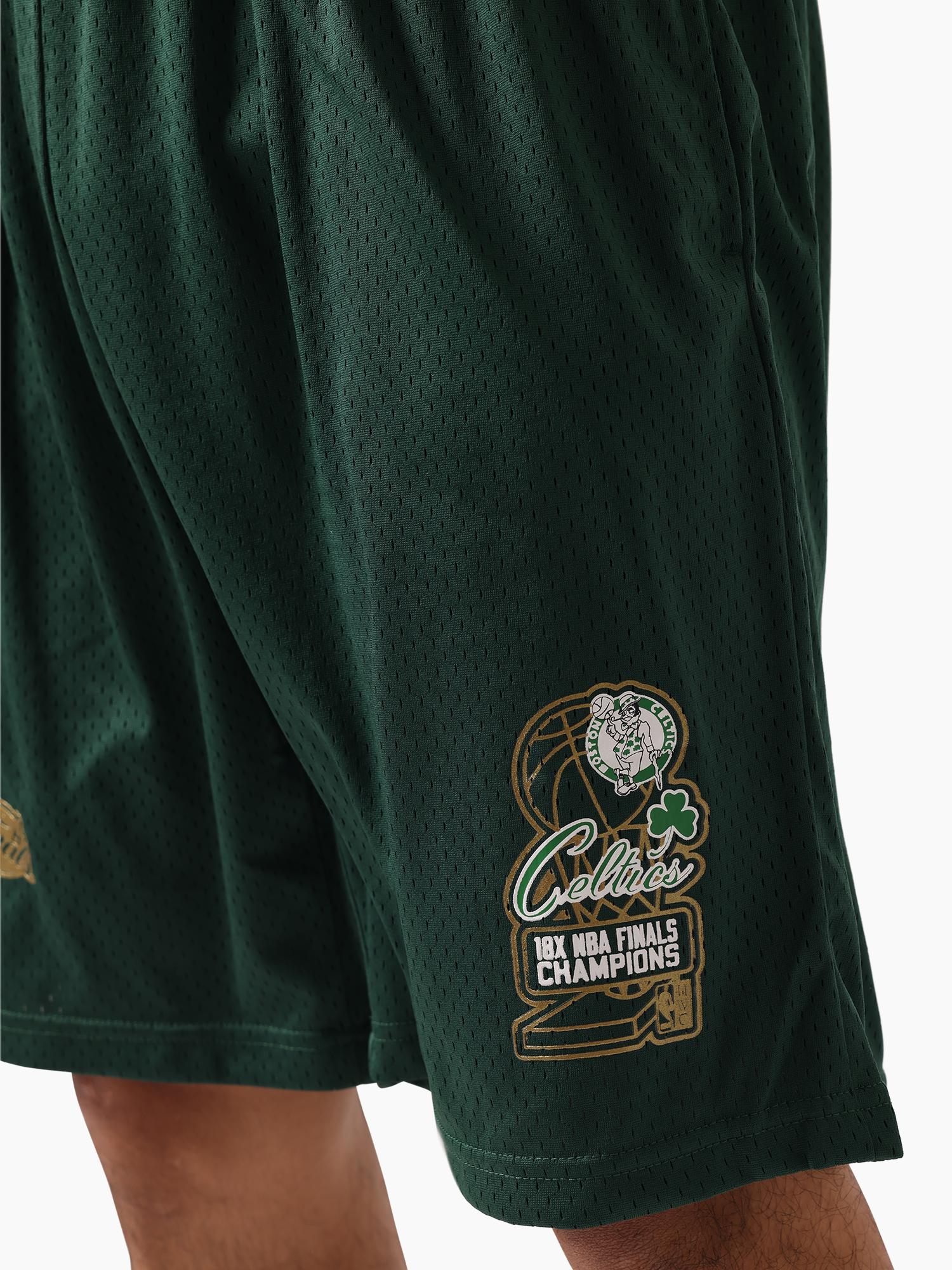 Boston Celtics Golden Mesh Shorts - Image 2