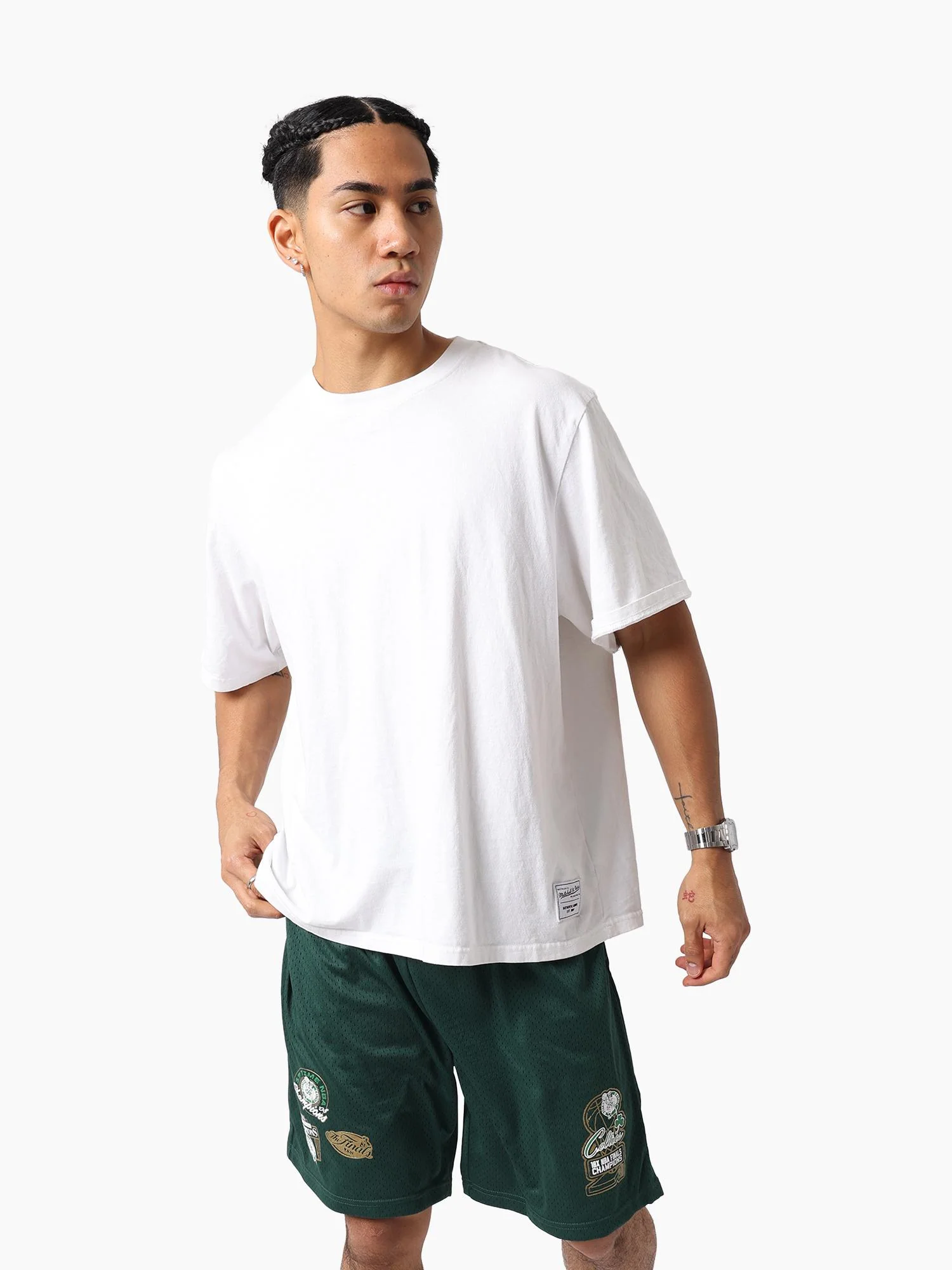 Boston Celtics Golden Mesh Shorts - Image 3