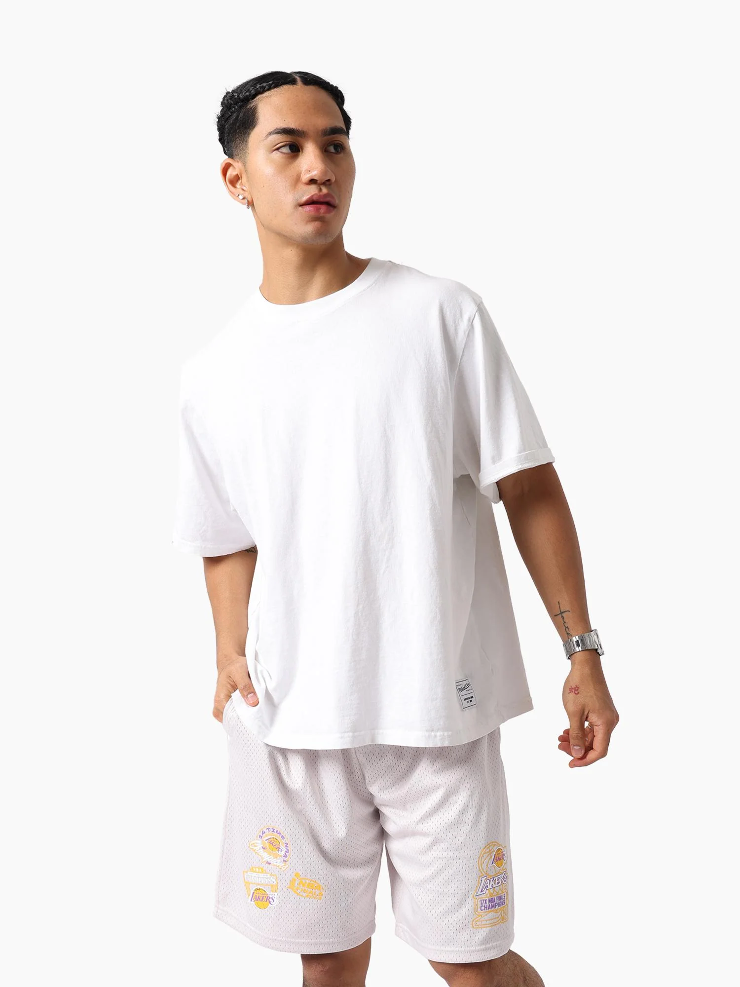 L.A Lakers Golden Mesh Shorts - Image 3