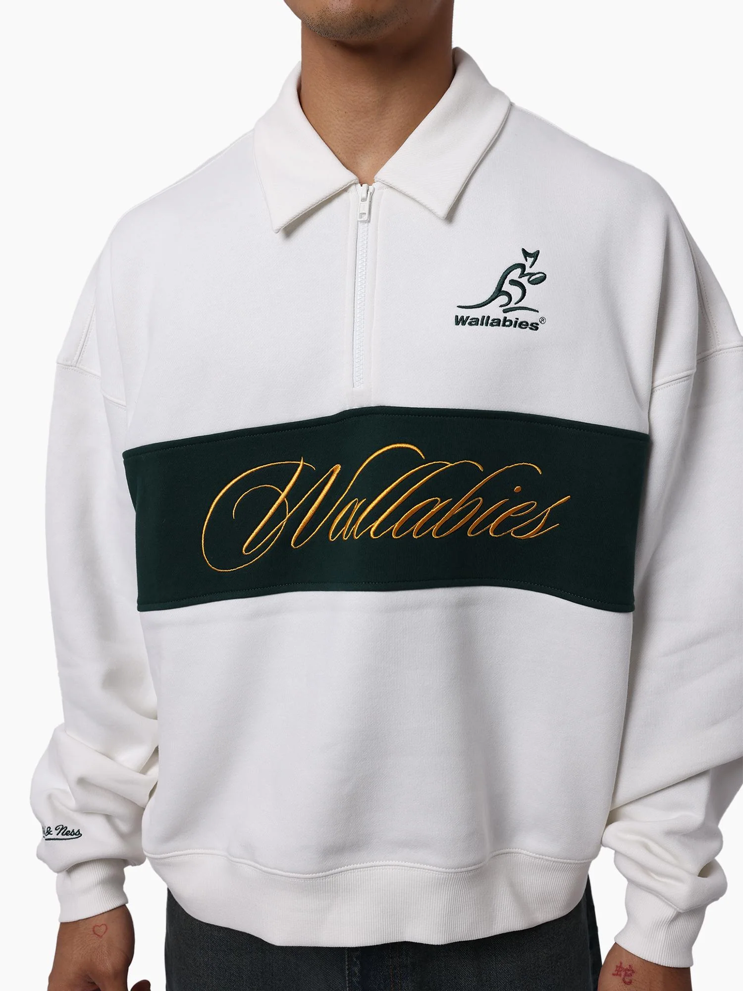 Wallabies Heritage 1/4 Zip Crew - Image 2