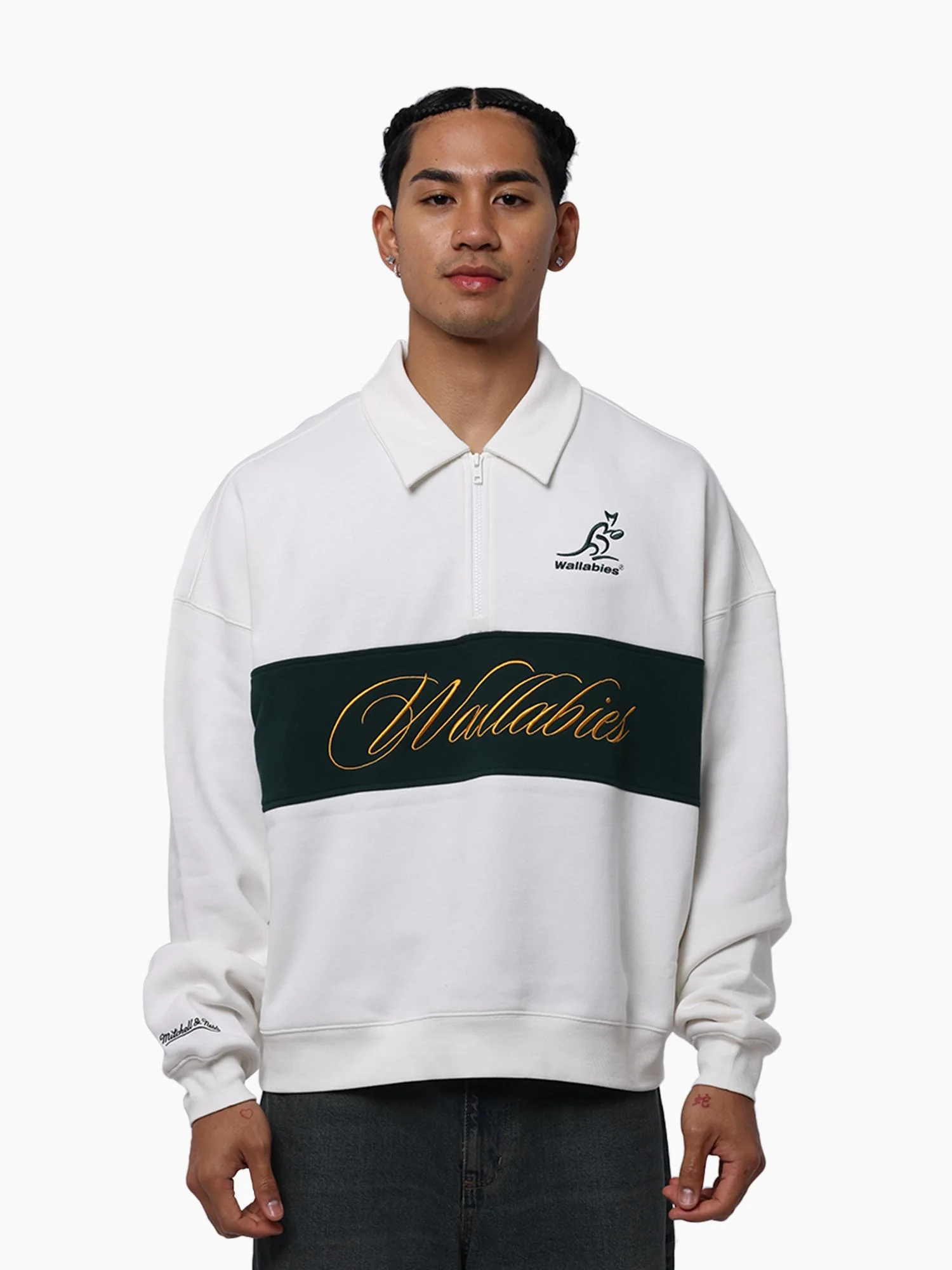 Wallabies Heritage 1/4 Zip Crew - Image 3