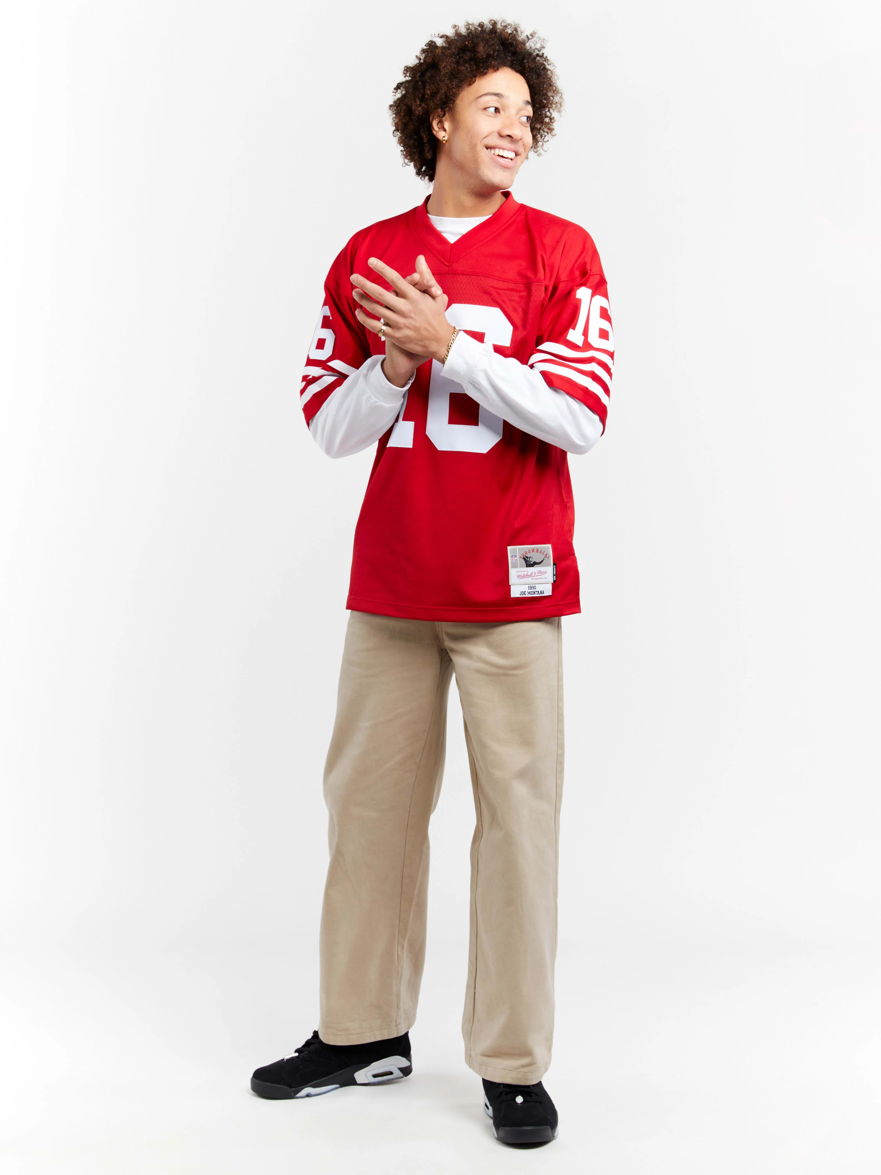 Joe Montana 1990 San Francisco 49ers Home Legacy Jersey - Image 3
