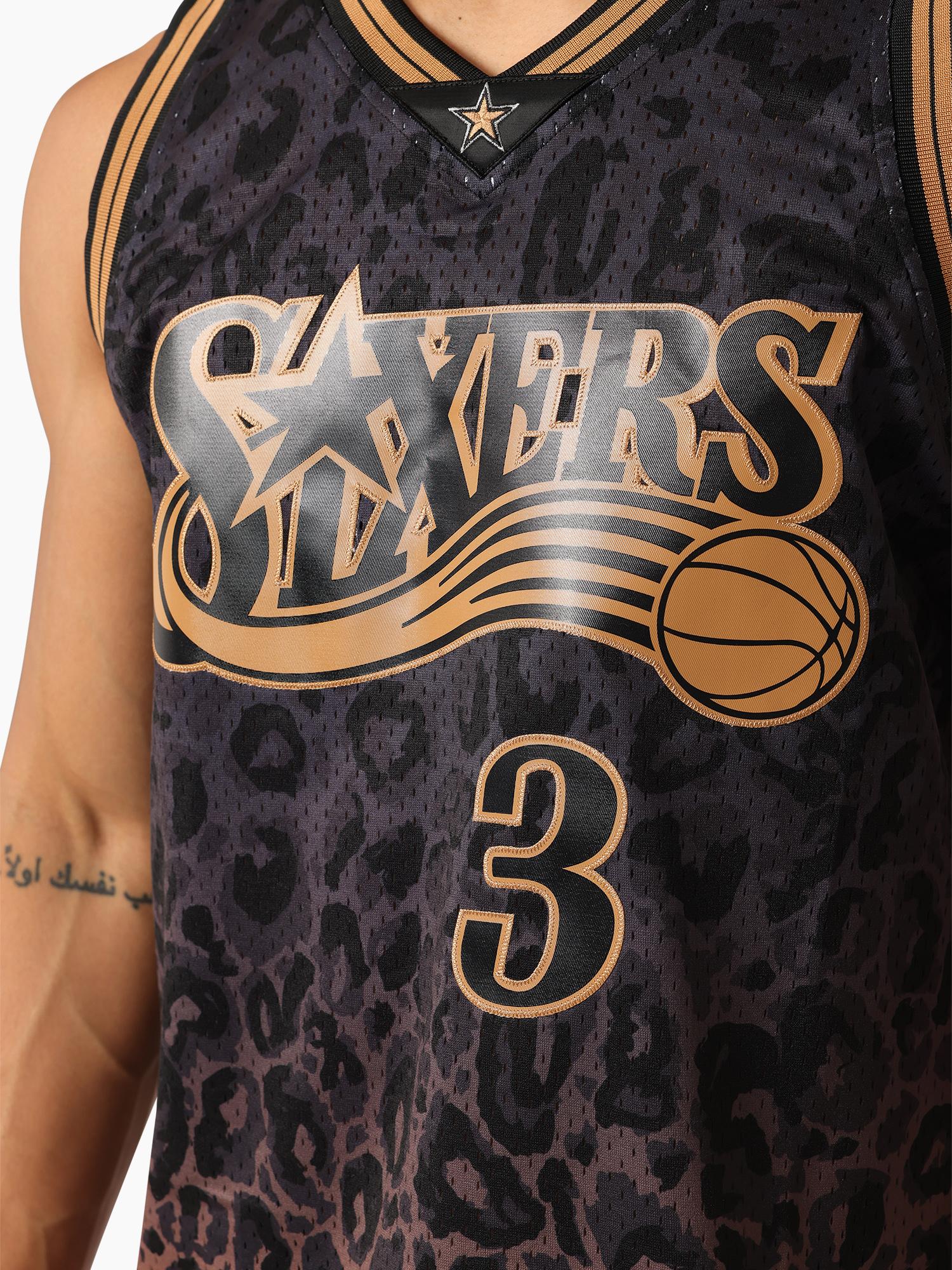 Allen Iverson 2000-01 Philadelphia 76ers Leopard Swingman Jersey - Image 4