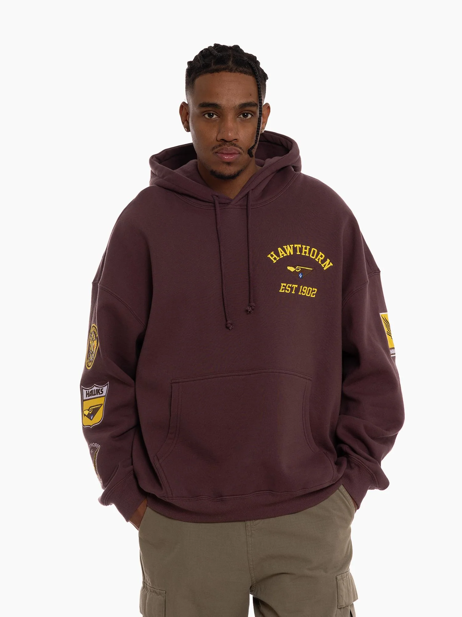 Hawthorn Hawks Logo Patch Hoodie - Image 5