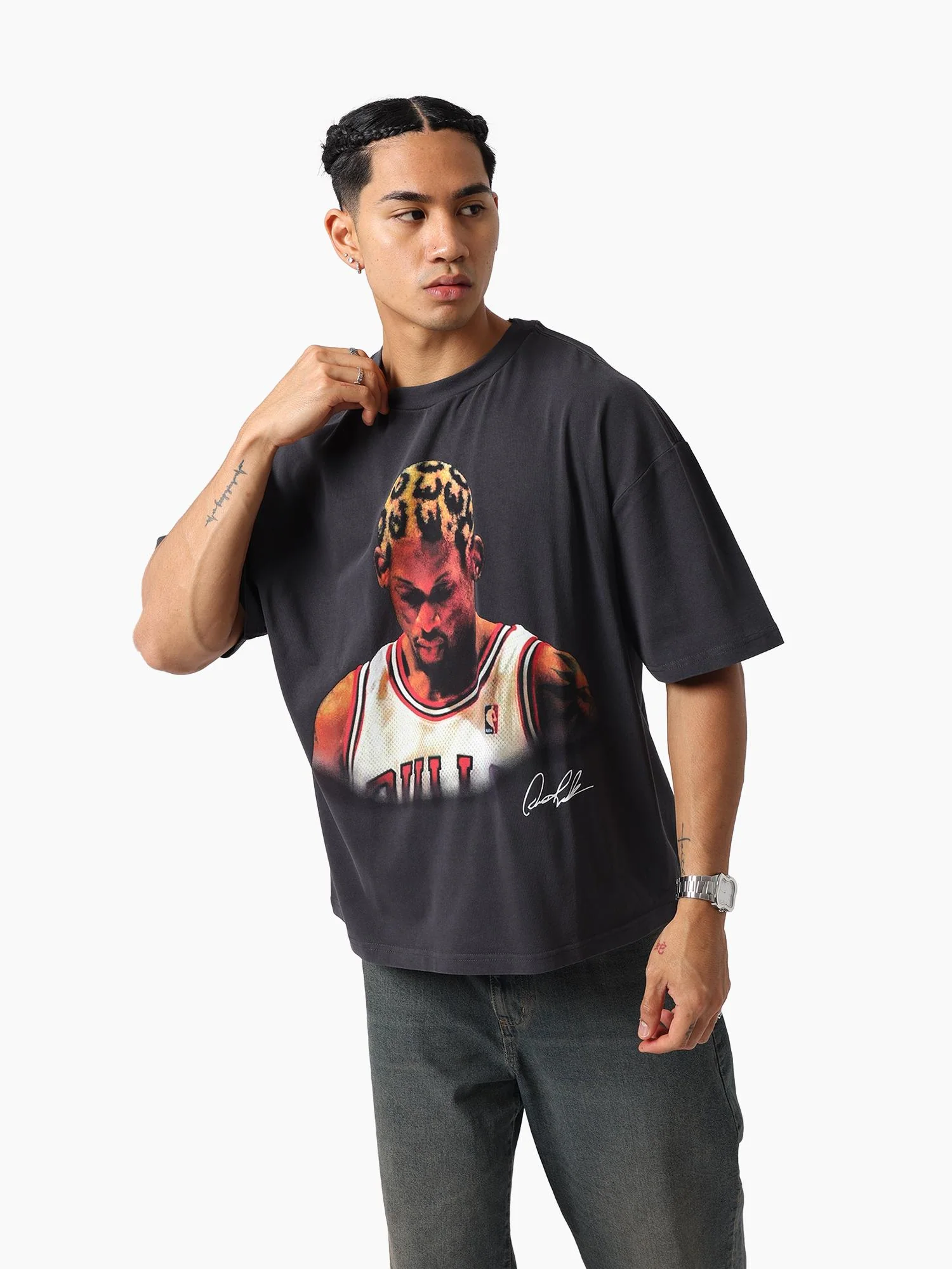Dennis Rodman Chicago Bulls Look Out Tee - Image 3