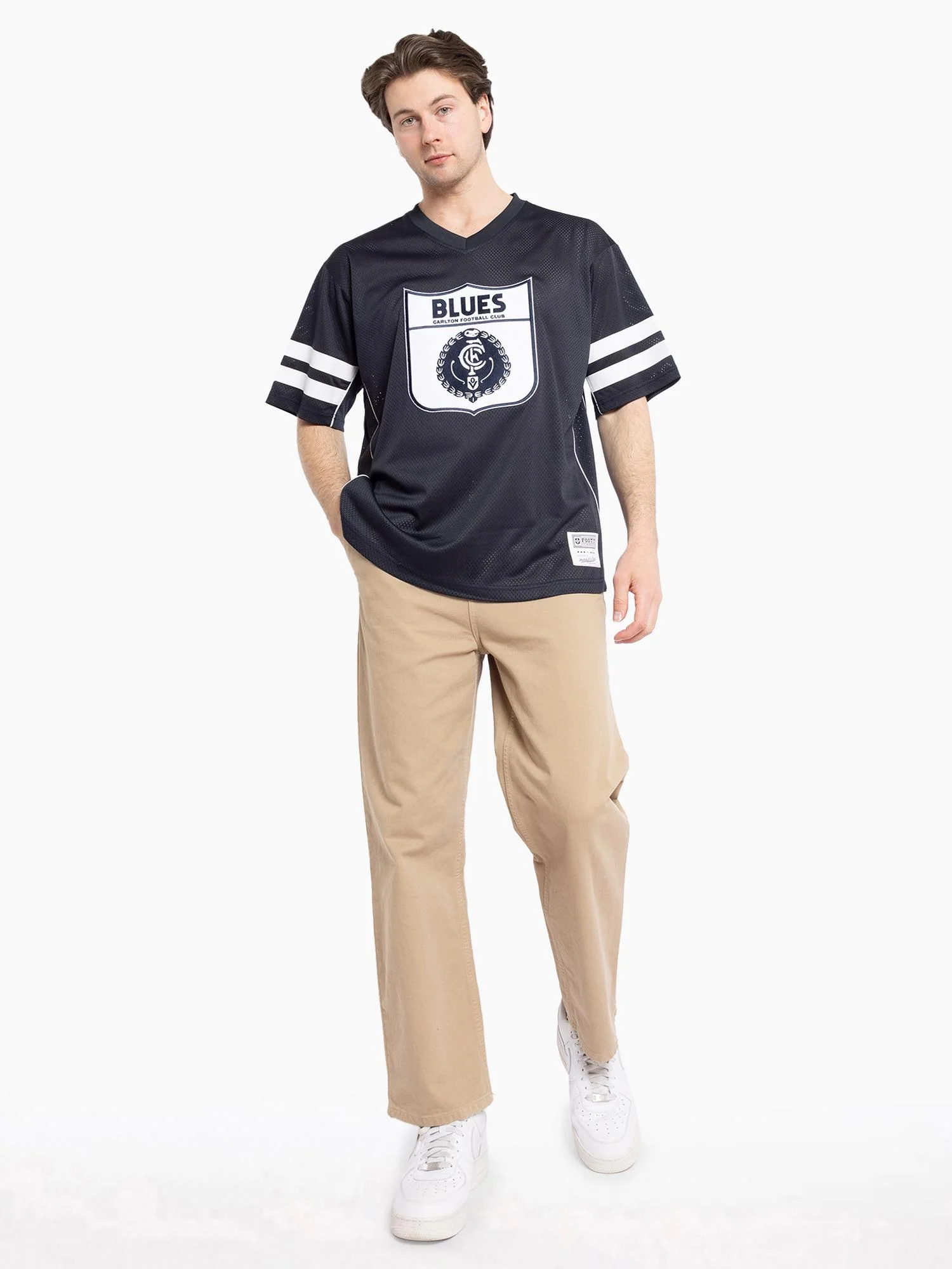 Carlton Blues Oversized Mesh Tee - Image 3