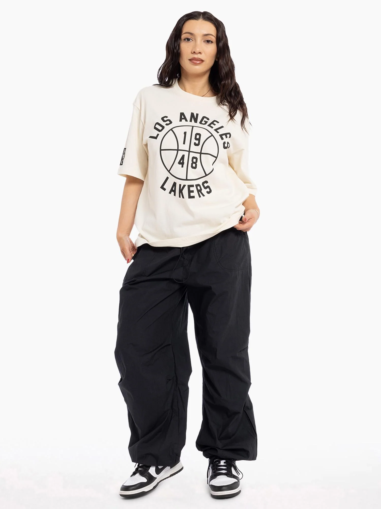 Women's L.A Lakers Mono Vintage Boxy Tee - Image 3