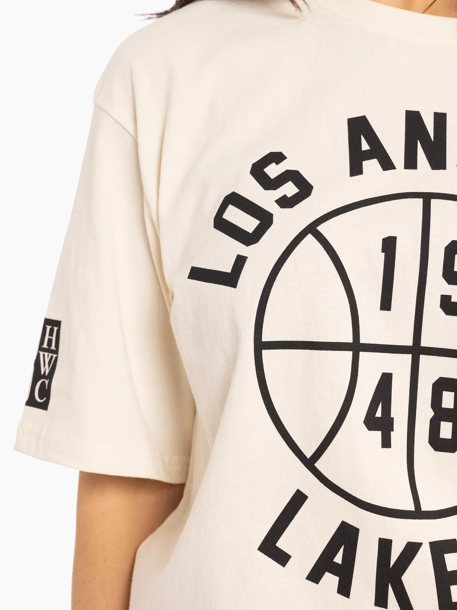 Women's L.A Lakers Mono Vintage Boxy Tee - Image 4