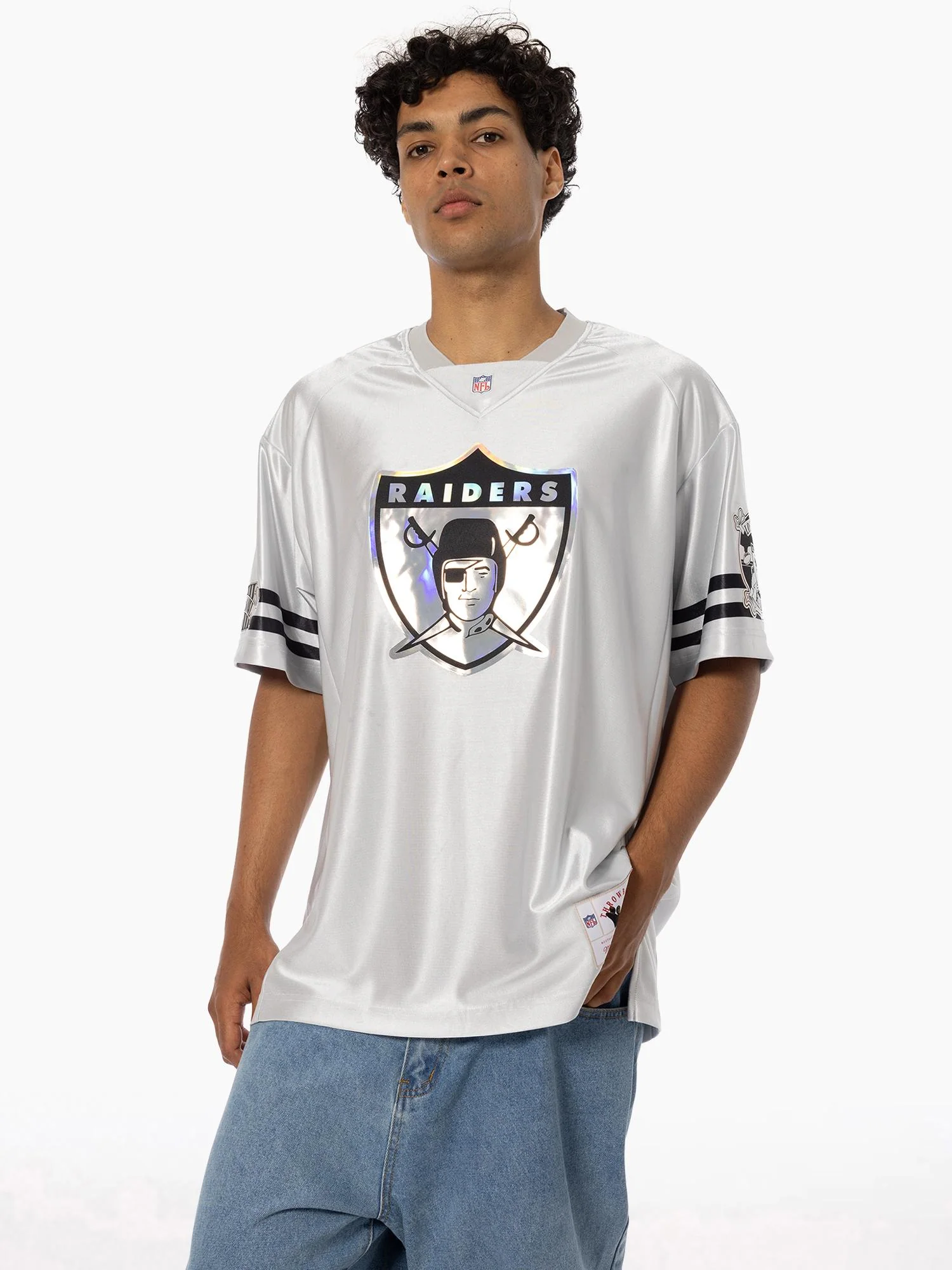 Los Angeles Raiders NFL Chrome Mesh Jersey - Image 3