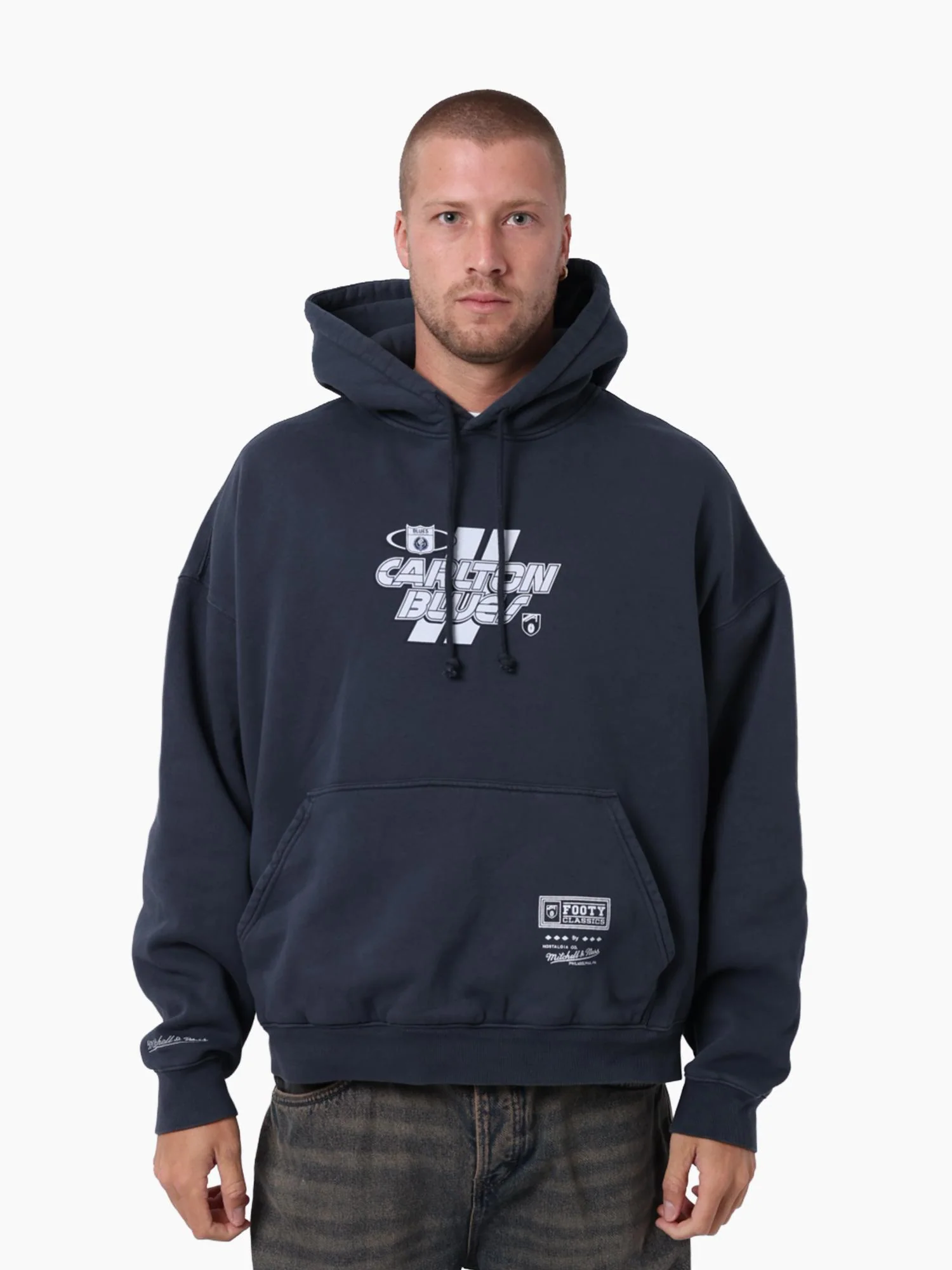 Carlton Blues Panel Box Hoodie - Image 4