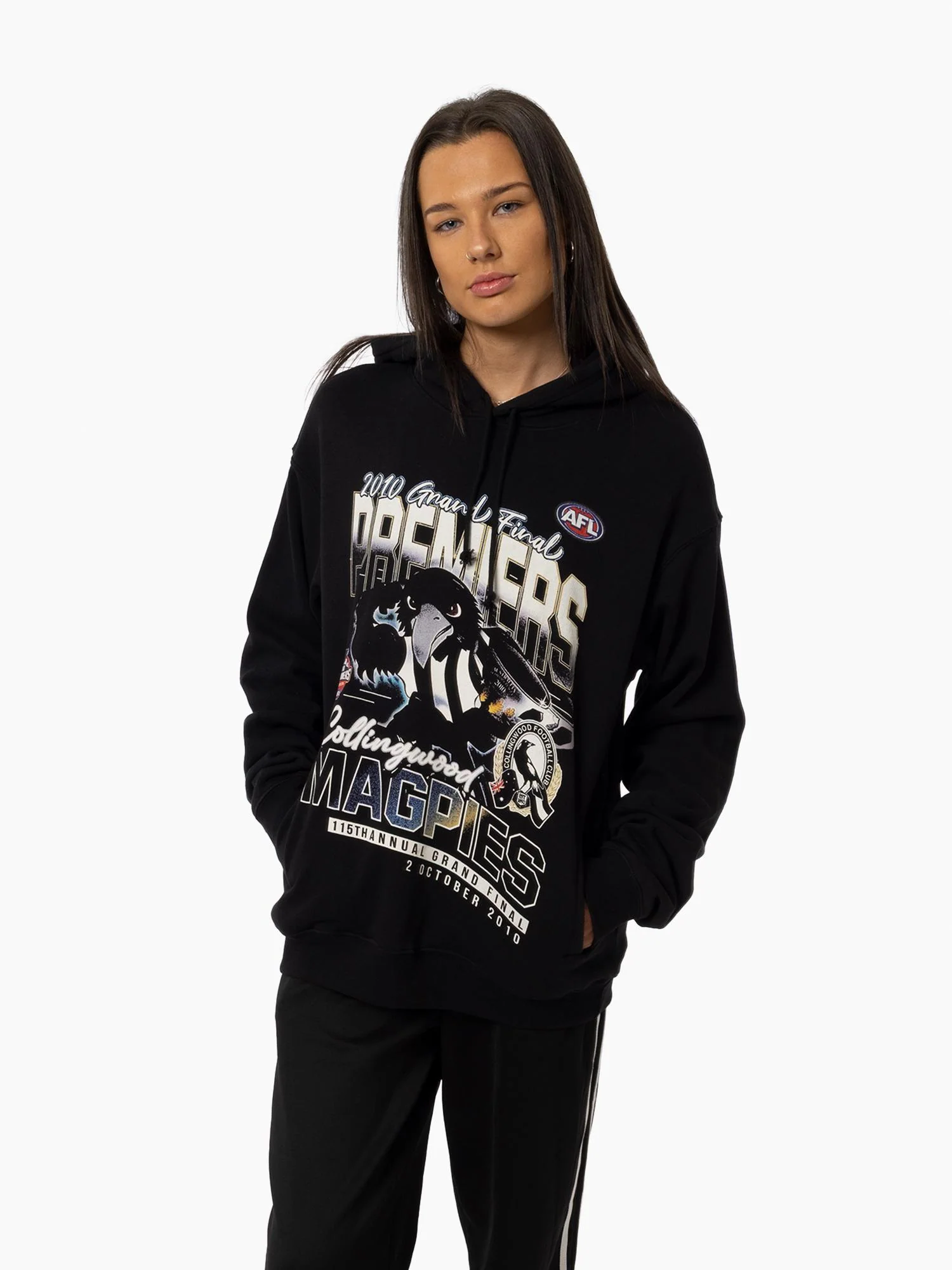 Collingwood Magpies Premiers Shield Hoodie - Image 4