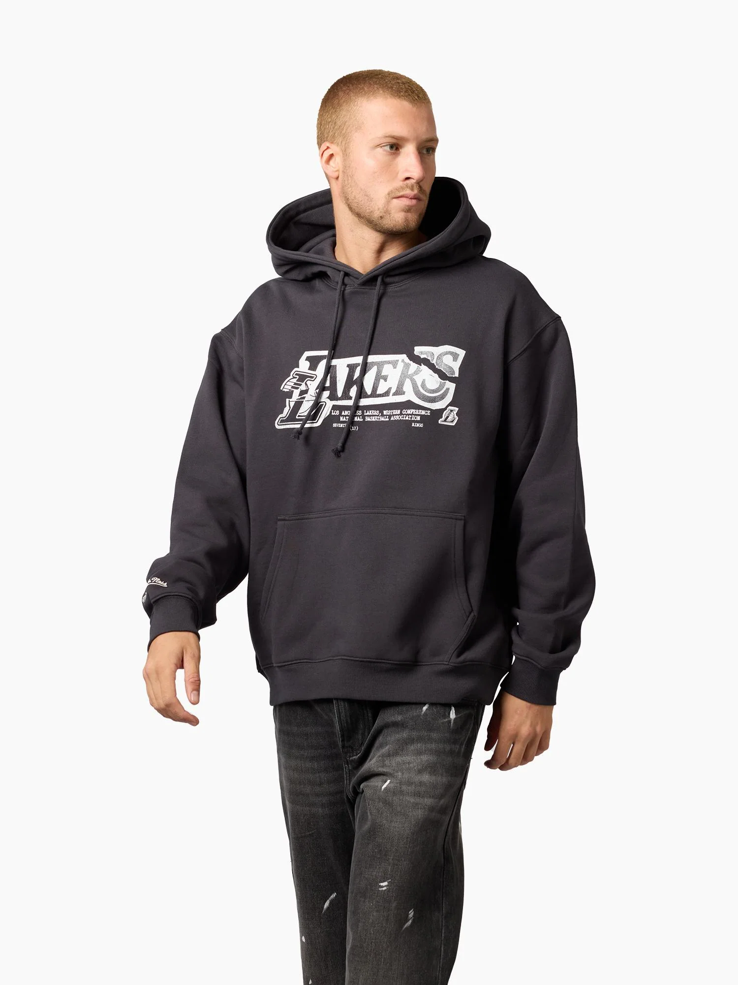 L.A Lakers Ripped Logo Hoodie - Image 4