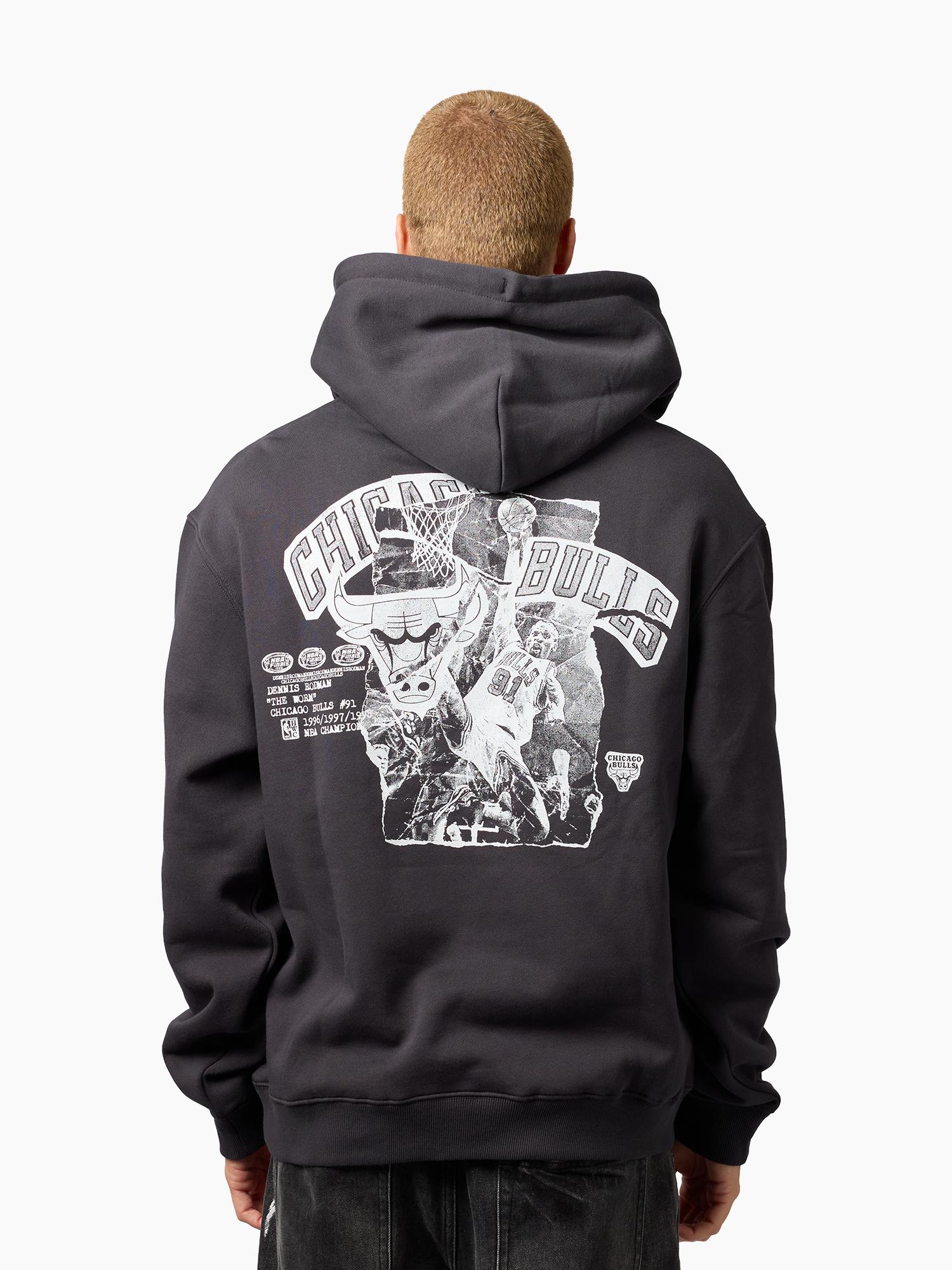Dennis Rodman Chicago Bulls Ripped Logo Hoodie - Image 2