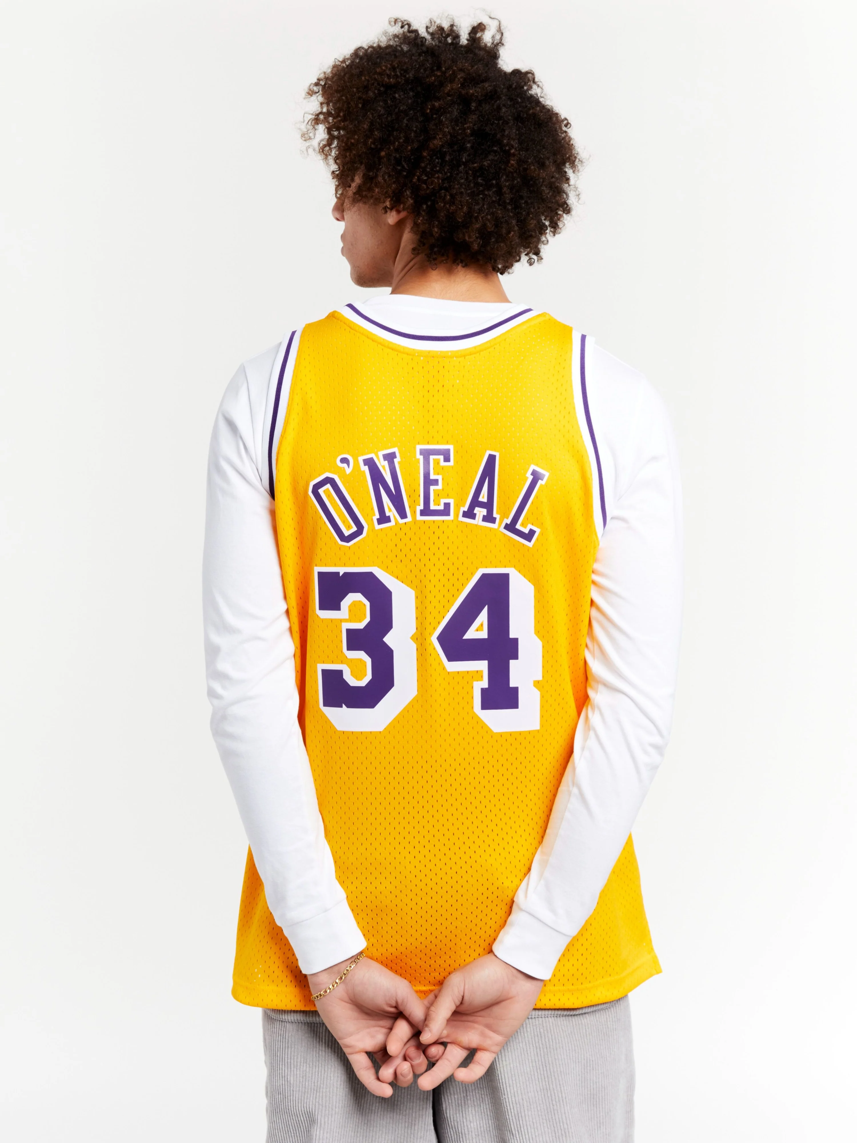 Shaquille O'Neal 1996-97 L.A Lakers Home Swingman Jersey - Image 3
