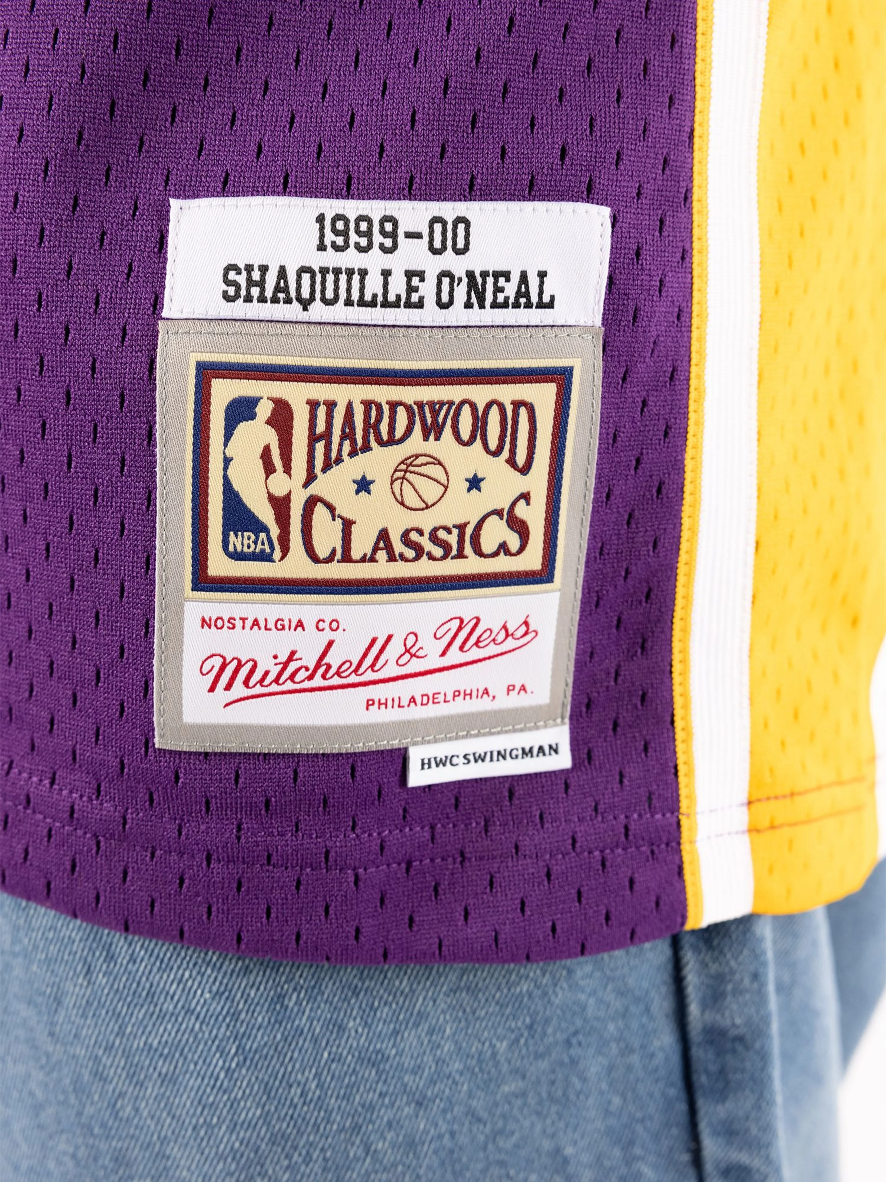 Shaquille O'Neal 1999-00 L.A Lakers Road Swingman Jersey - Image 4