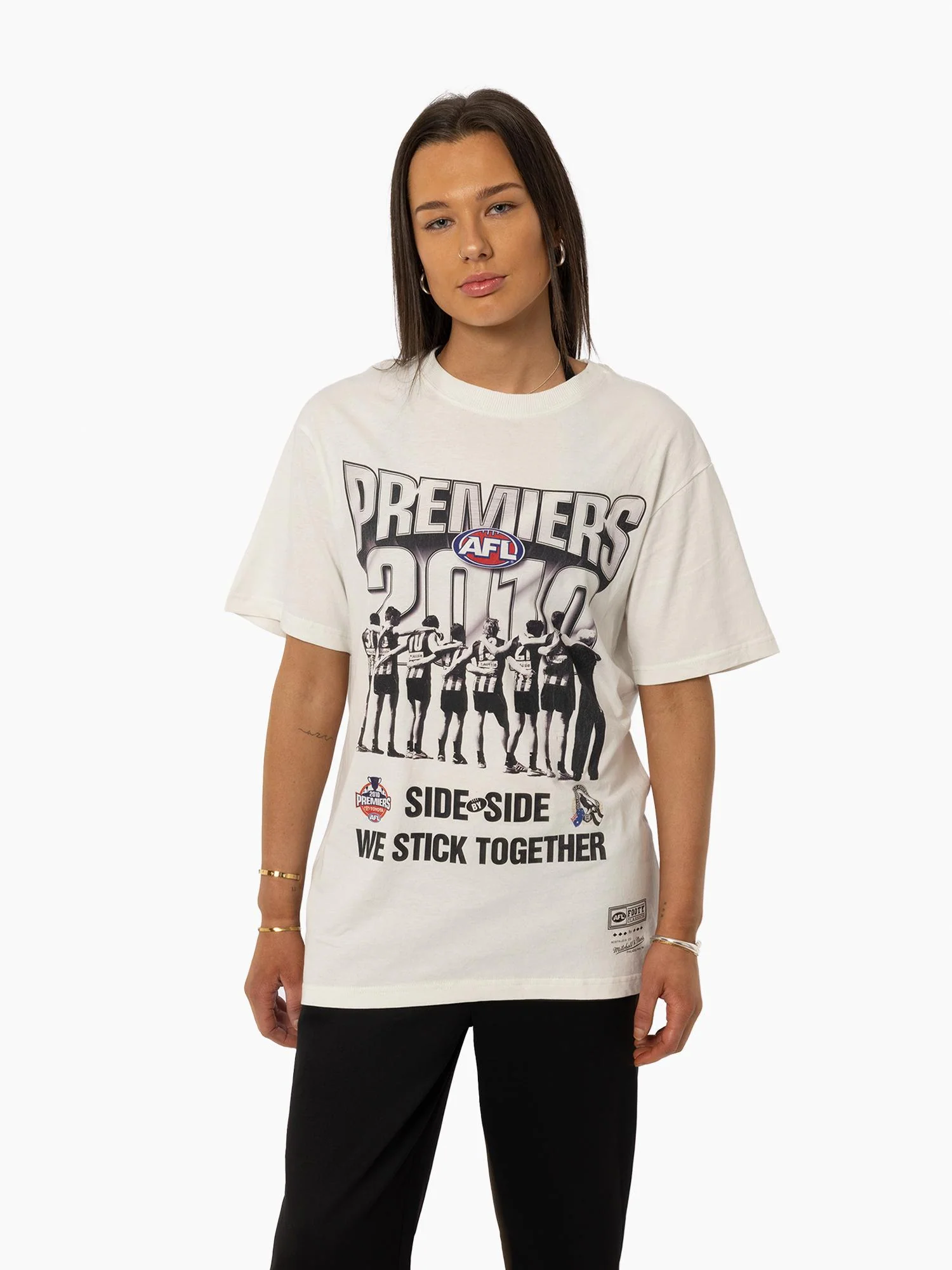 Collingwood Magpies Side By Side Tee - Image 3