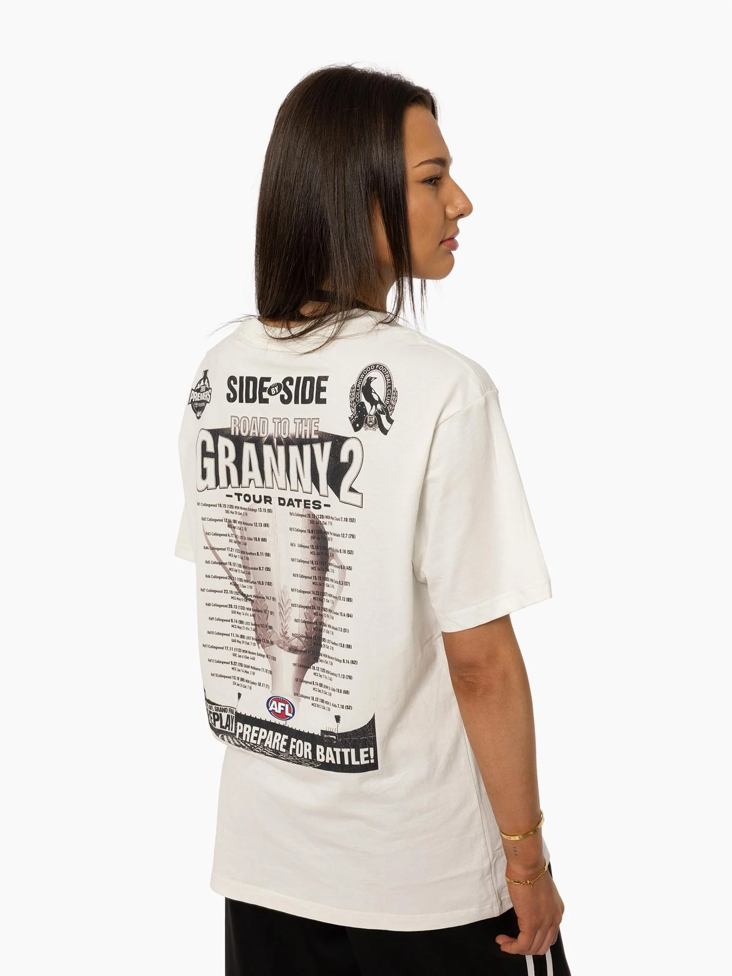 Collingwood Magpies Side By Side Tee - Image 7