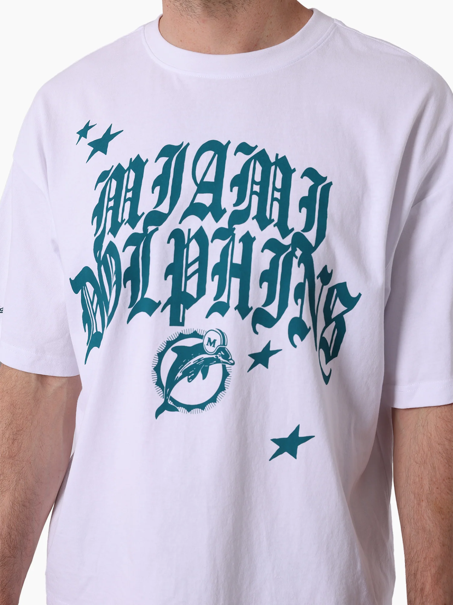 Miami Dolphins Stars & Text Boxy Tee - Image 2