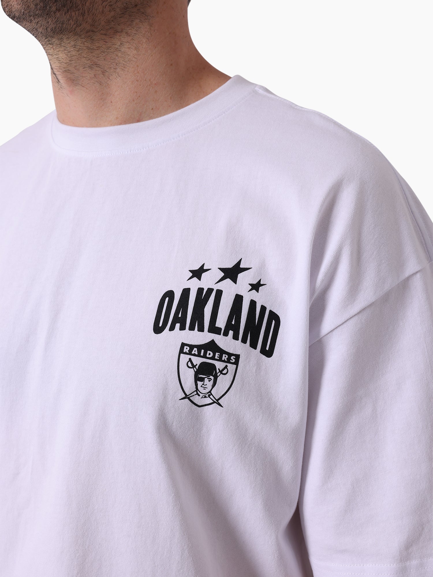Oakland Raiders Stars & Text Boxy Tee - Image 2