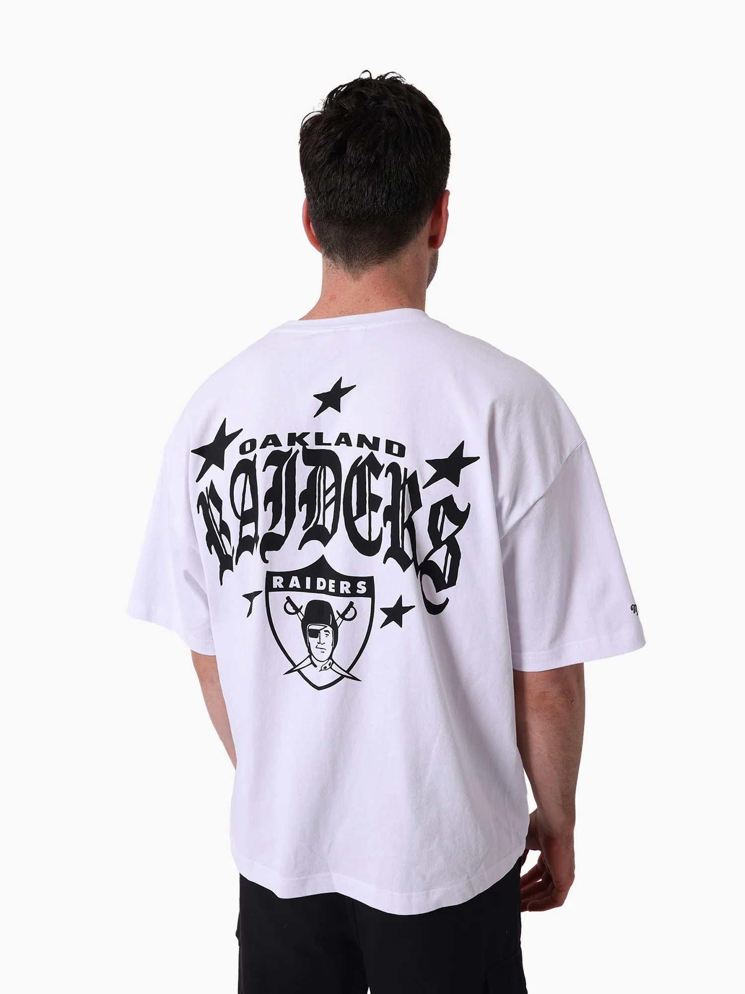 Oakland Raiders Stars & Text Boxy Tee - Image 3
