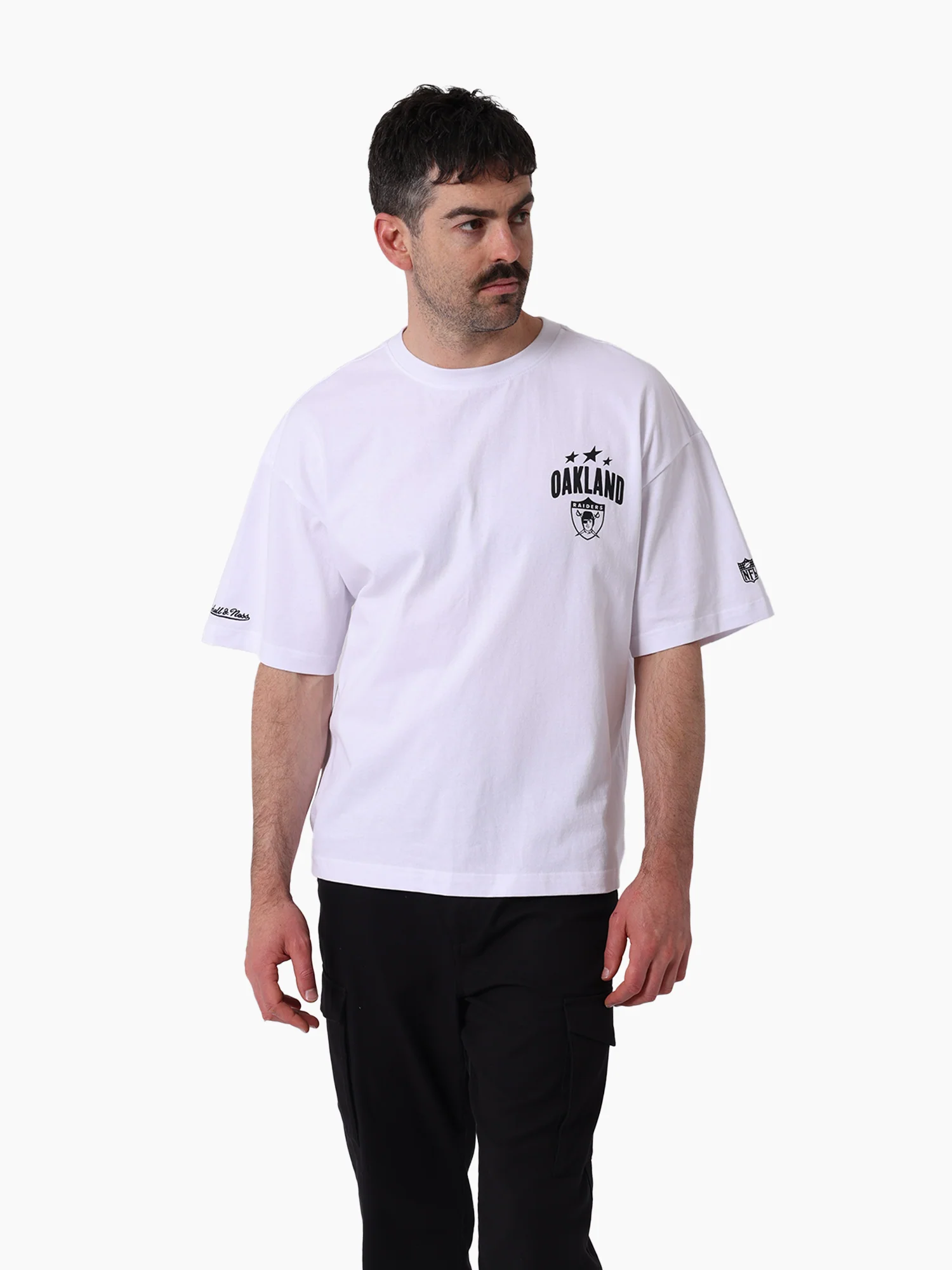 Oakland Raiders Stars & Text Boxy Tee - Image 4