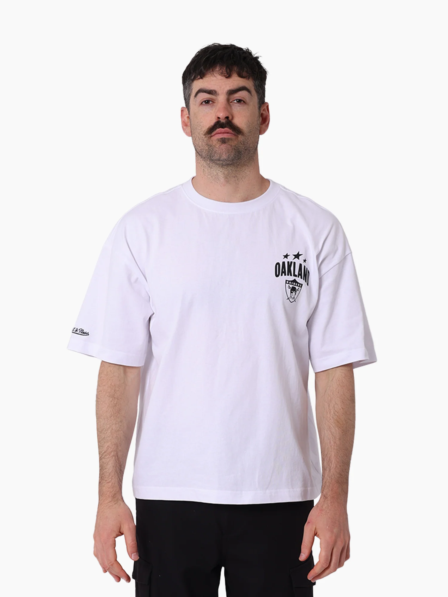 Oakland Raiders Stars & Text Boxy Tee - Image 5