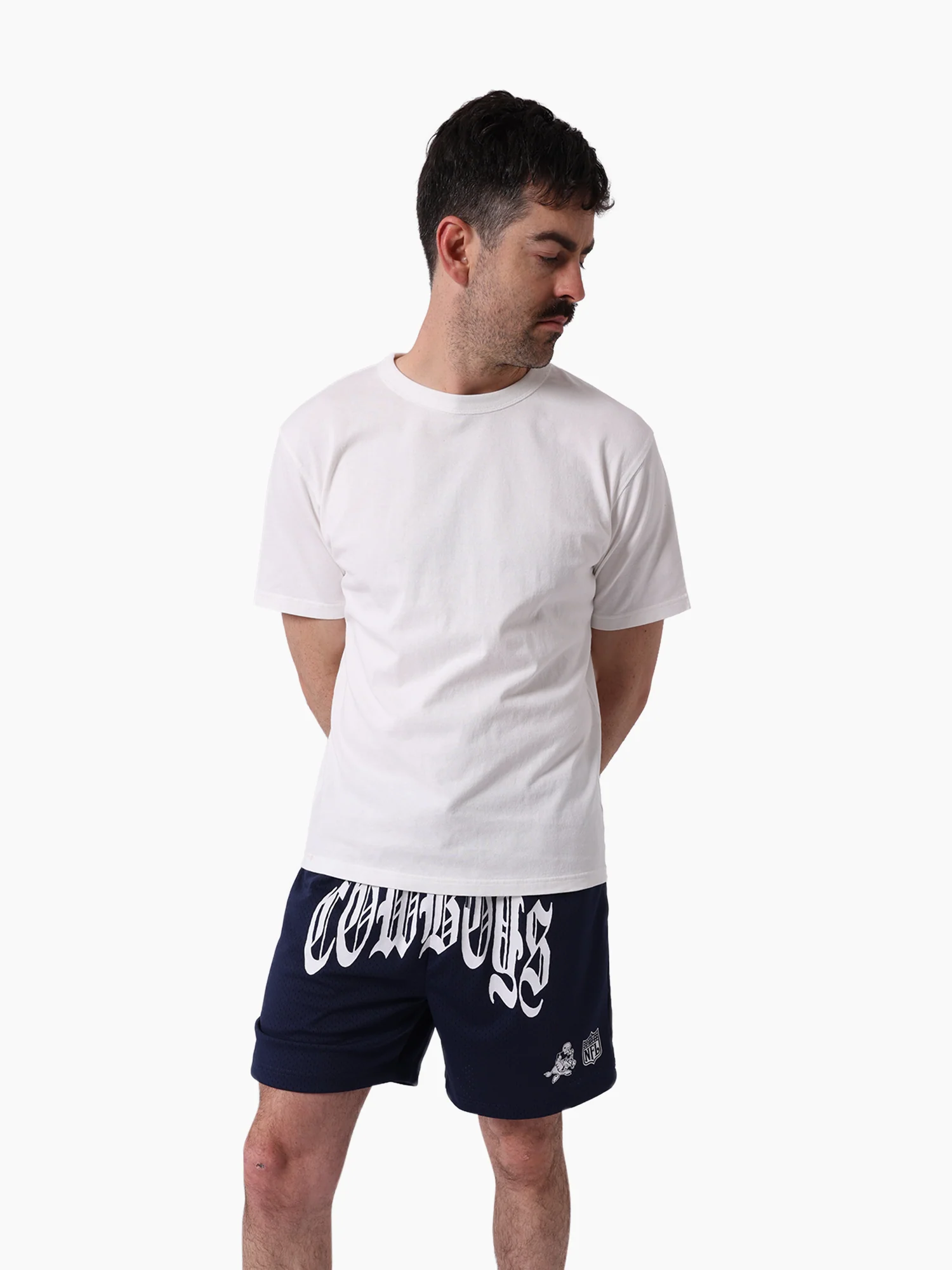 Dallas Cowboys Stars & Text Mesh Shorts - Image 3