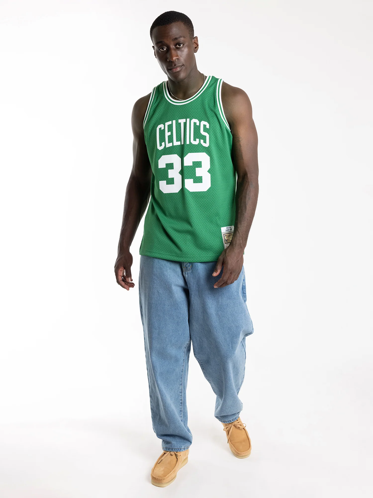 Larry Bird 1985-86 Boston Celtics Road Swingman Jersey - Image 3
